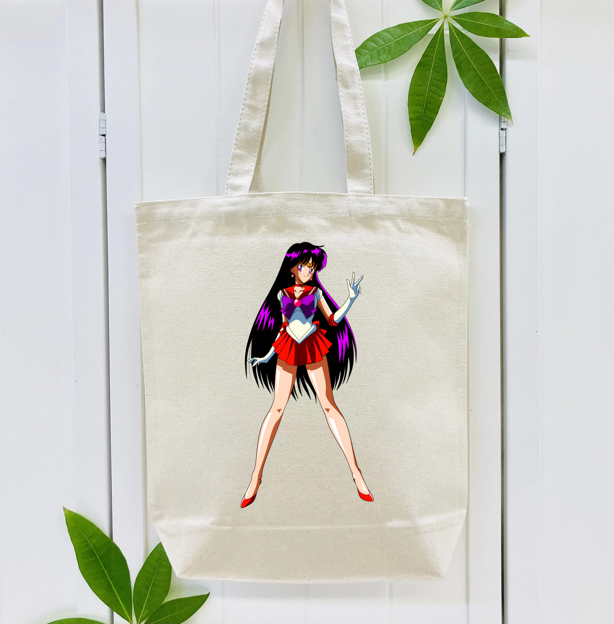 美少女戦士セーラームーン 火野レイ ひの レイ Sailor Moon Hino Rei （セーラーマーズ,Sailor Mars） 縦型キャンバス生地手提げバッグ　トートバッグ