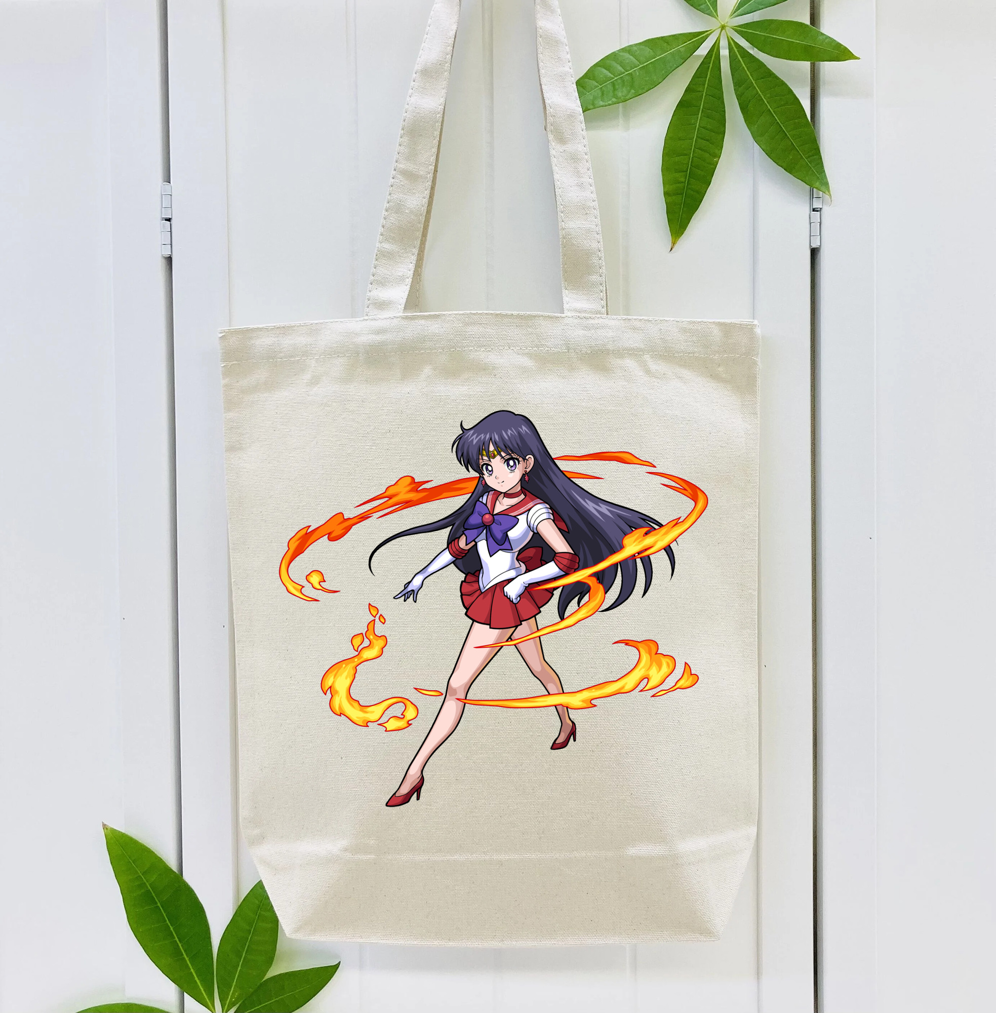 美少女戦士セーラームーン 火野レイ ひの レイ Sailor Moon Hino Rei （セーラーマーズ,Sailor Mars） 縦型キャンバス生地手提げバッグ　トートバッグ