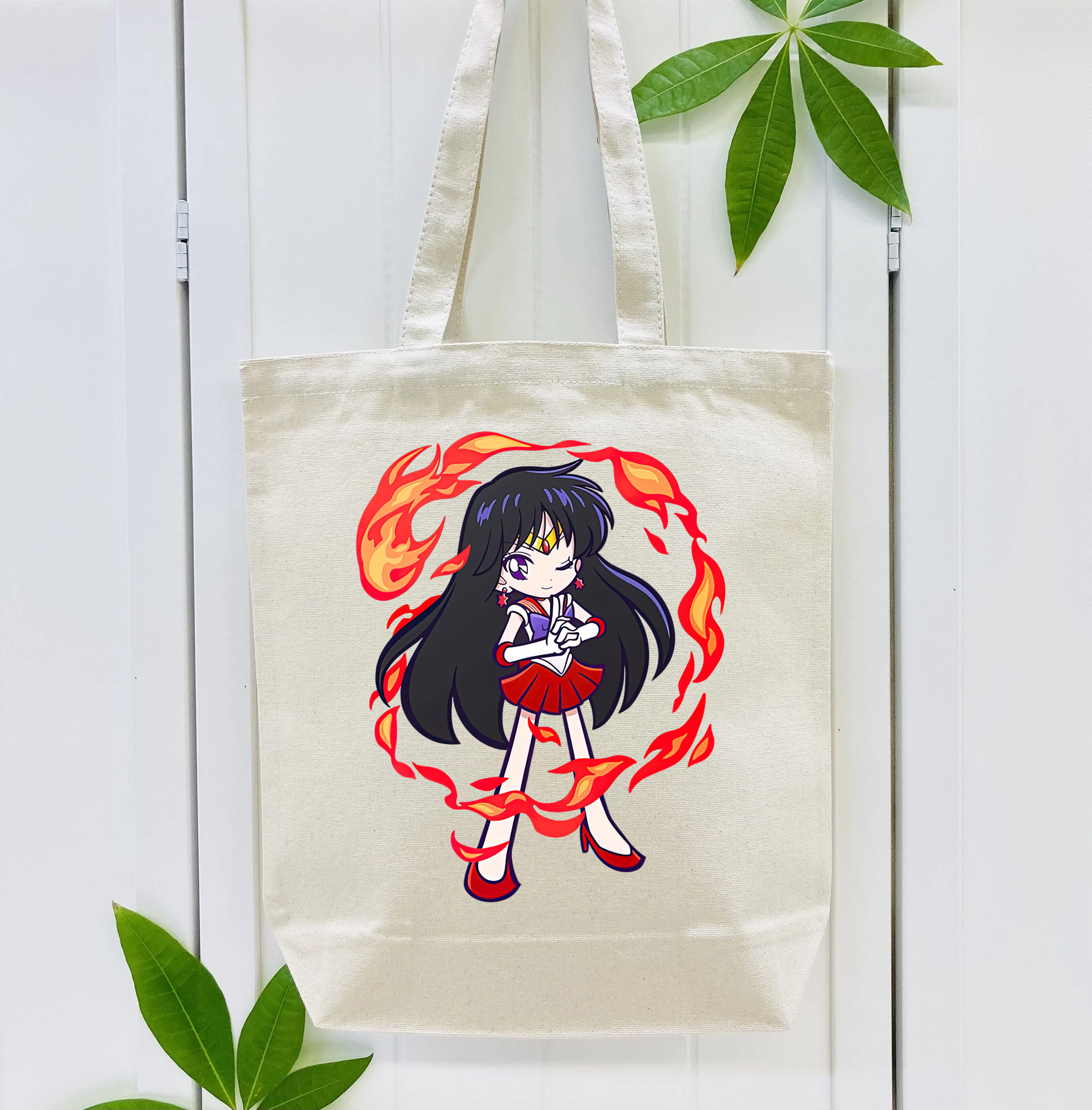 美少女戦士セーラームーン 火野レイ ひの レイ Sailor Moon Hino Rei （セーラーマーズ,Sailor Mars） 縦型キャンバス生地手提げバッグ　トートバッグ