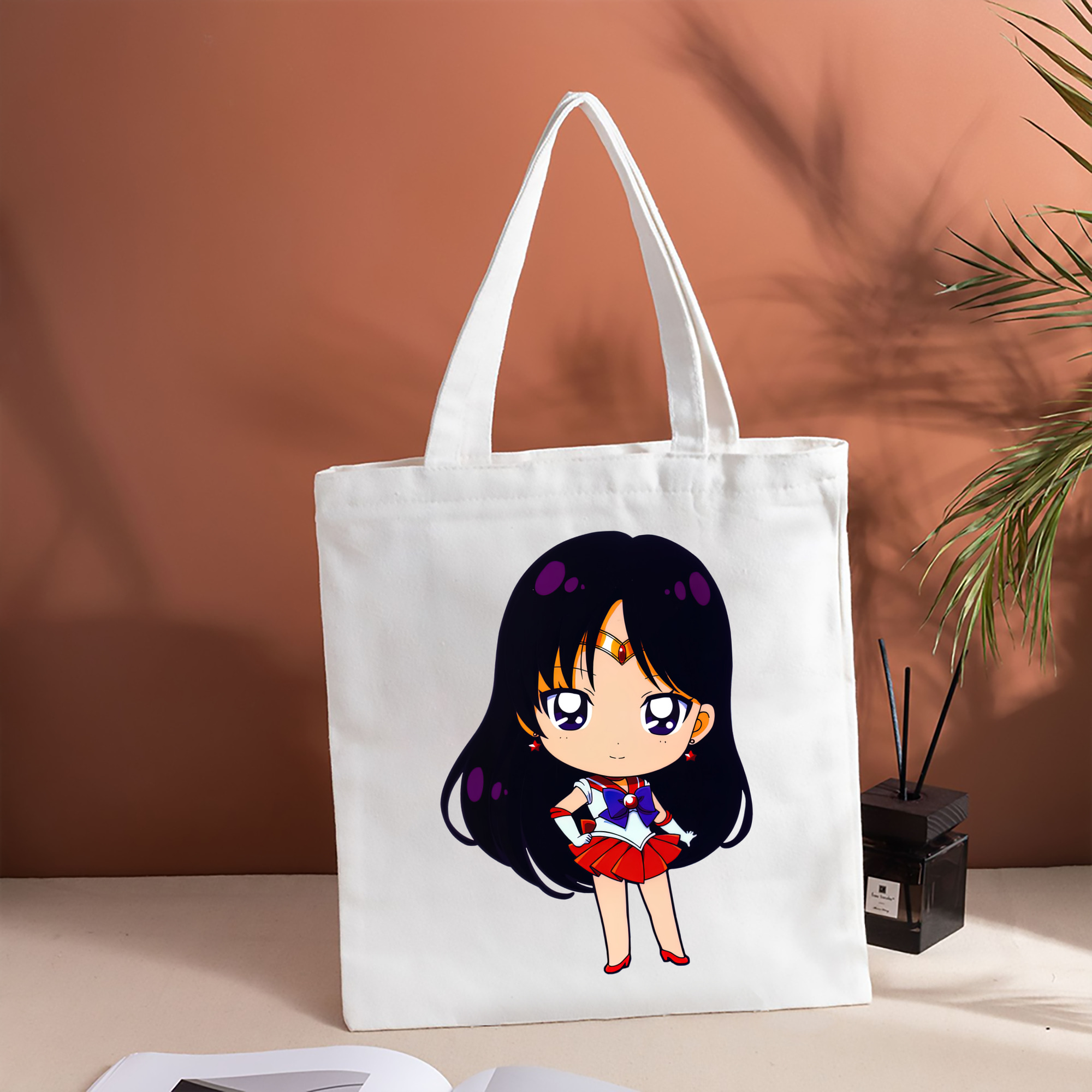 美少女戦士セーラームーン 火野レイ ひの レイ Sailor Moon Hino Rei （セーラーマーズ,Sailor Mars） 縦型キャンバス生地手提げバッグ　トートバッグ