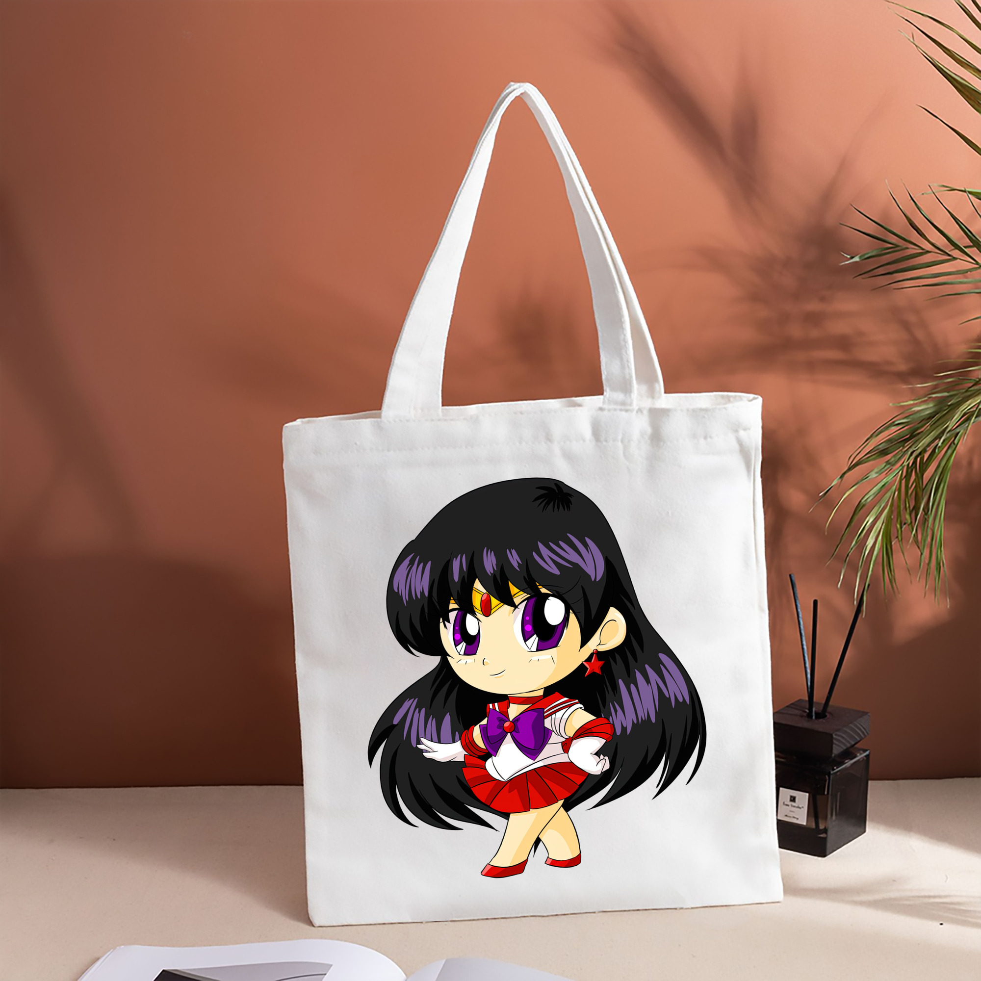 美少女戦士セーラームーン 火野レイ ひの レイ Sailor Moon Hino Rei （セーラーマーズ,Sailor Mars） 縦型キャンバス生地手提げバッグ　トートバッグ