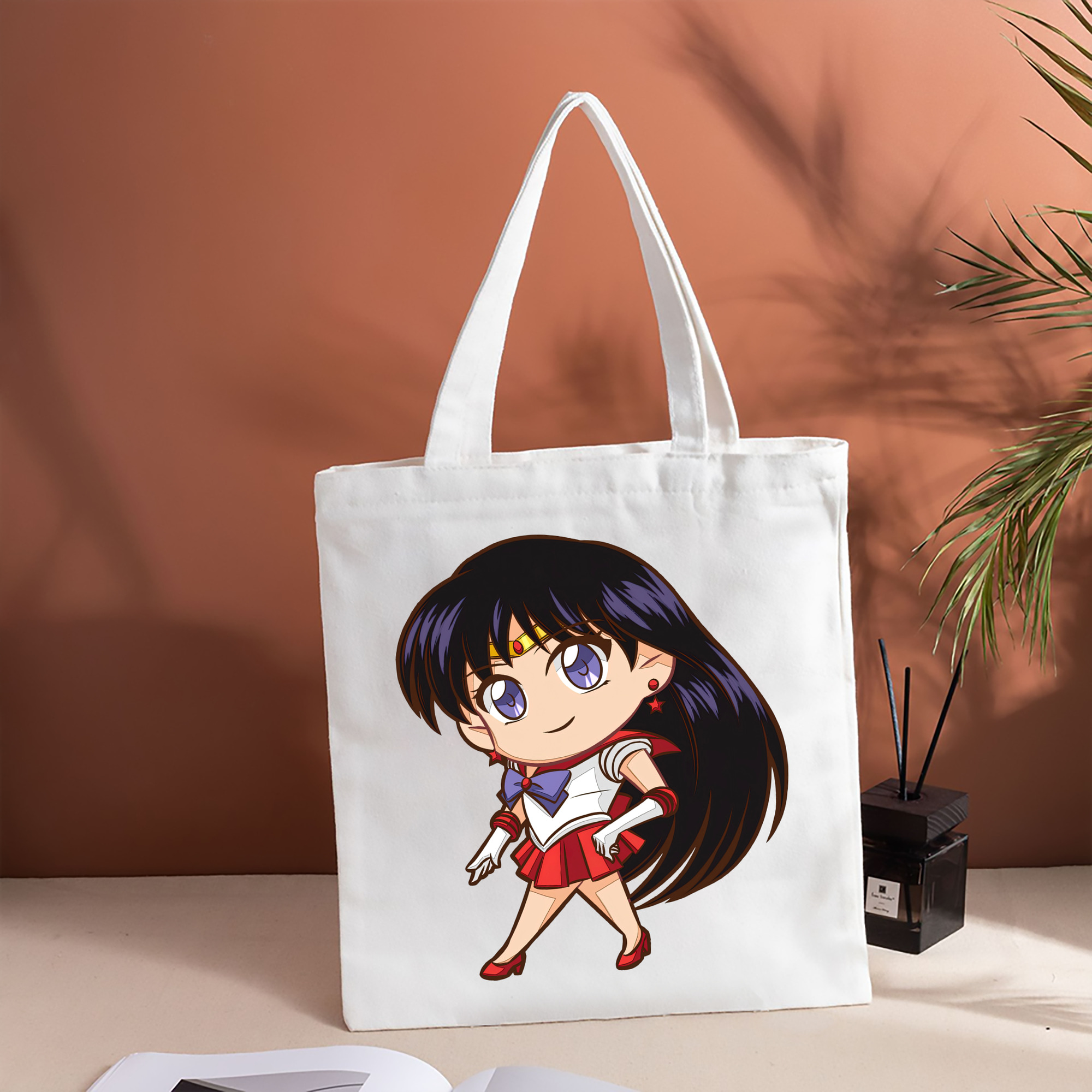美少女戦士セーラームーン 火野レイ ひの レイ Sailor Moon Hino Rei （セーラーマーズ,Sailor Mars） 縦型キャンバス生地手提げバッグ　トートバッグ