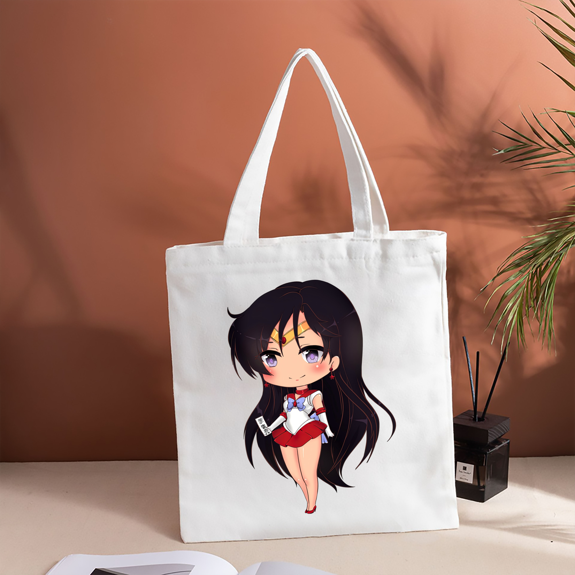 美少女戦士セーラームーン 火野レイ ひの レイ Sailor Moon Hino Rei （セーラーマーズ,Sailor Mars） 縦型キャンバス生地手提げバッグ　トートバッグ