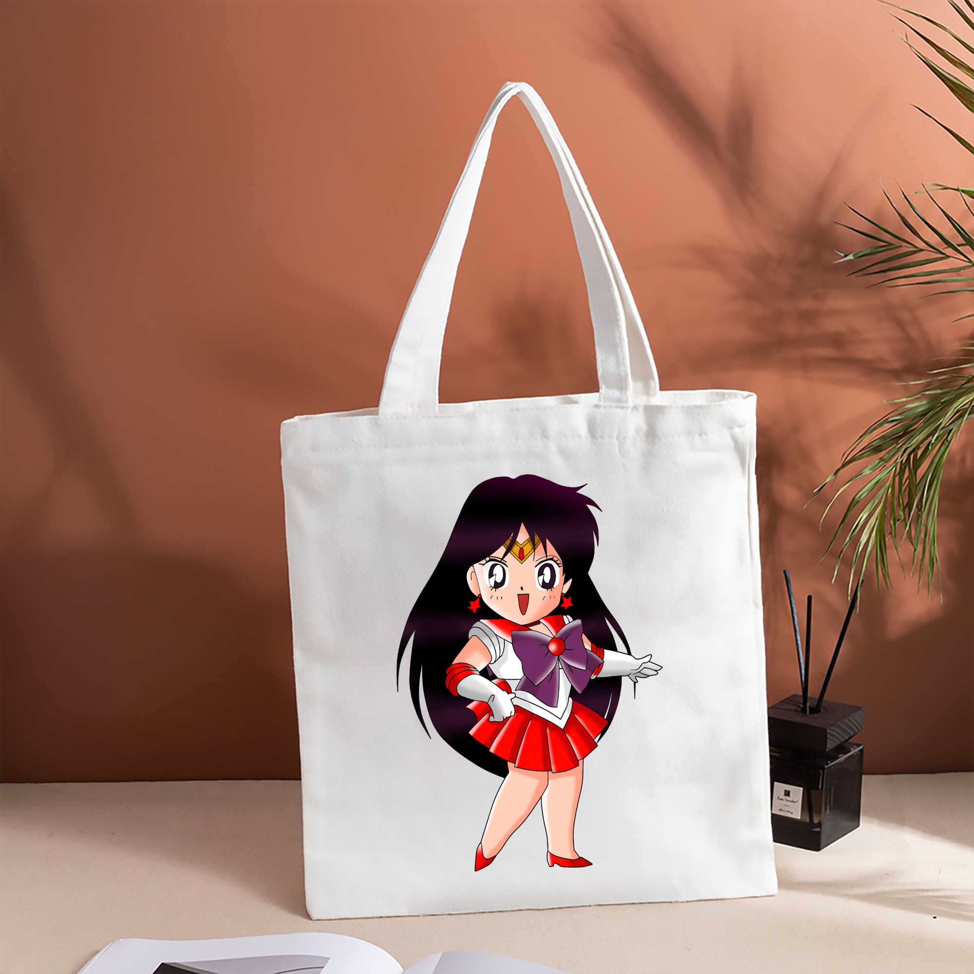 美少女戦士セーラームーン 火野レイ ひの レイ Sailor Moon Hino Rei （セーラーマーズ,Sailor Mars） 縦型キャンバス生地手提げバッグ　トートバッグ