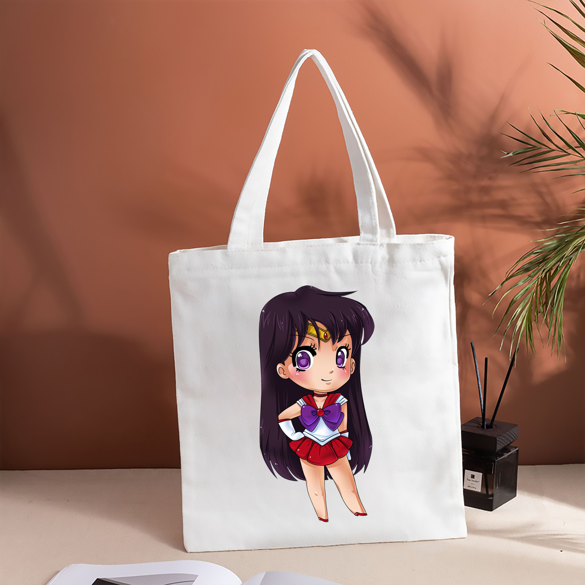 美少女戦士セーラームーン 火野レイ ひの レイ Sailor Moon Hino Rei （セーラーマーズ,Sailor Mars） 縦型キャンバス生地手提げバッグ　トートバッグ