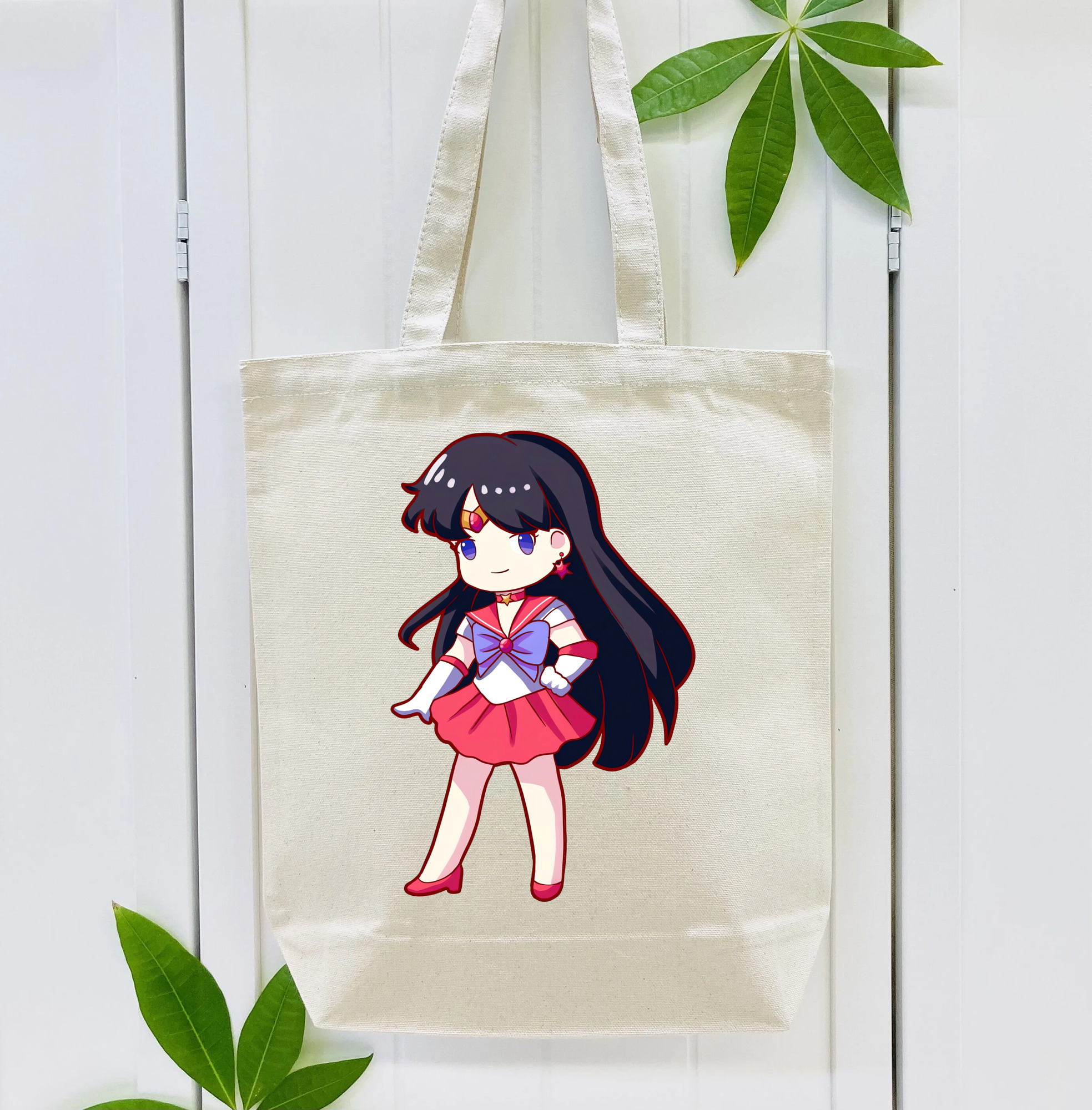 美少女戦士セーラームーン 火野レイ ひの レイ Sailor Moon Hino Rei （セーラーマーズ,Sailor Mars） 縦型キャンバス生地手提げバッグ　トートバッグ