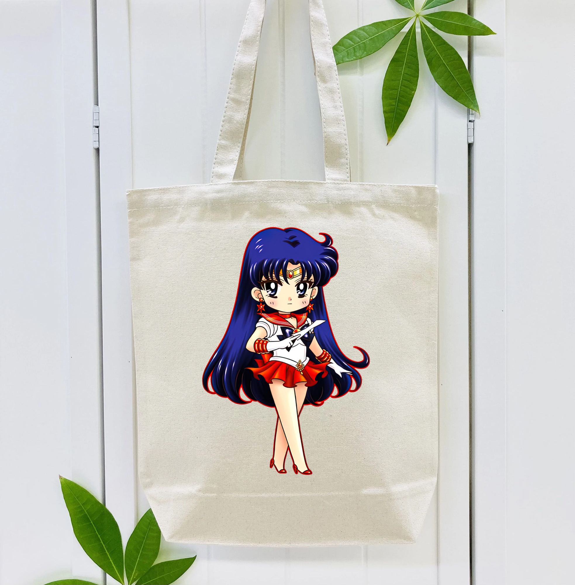 美少女戦士セーラームーン 火野レイ ひの レイ Sailor Moon Hino Rei （セーラーマーズ,Sailor Mars） 縦型キャンバス生地手提げバッグ　トートバッグ