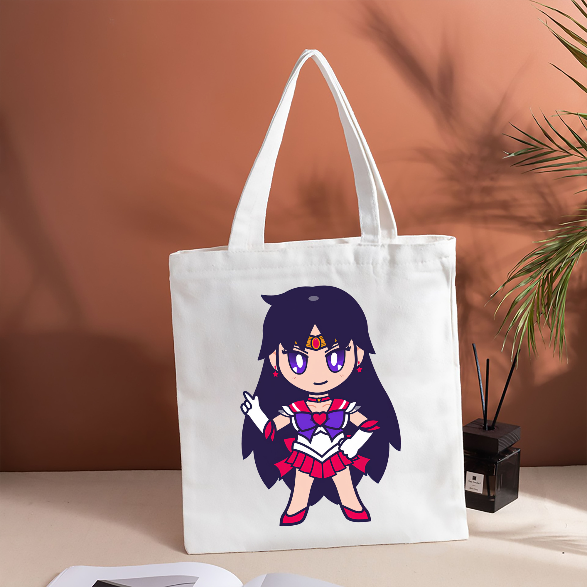 美少女戦士セーラームーン 火野レイ ひの レイ Sailor Moon Hino Rei （セーラーマーズ,Sailor Mars） 縦型キャンバス生地手提げバッグ　トートバッグ