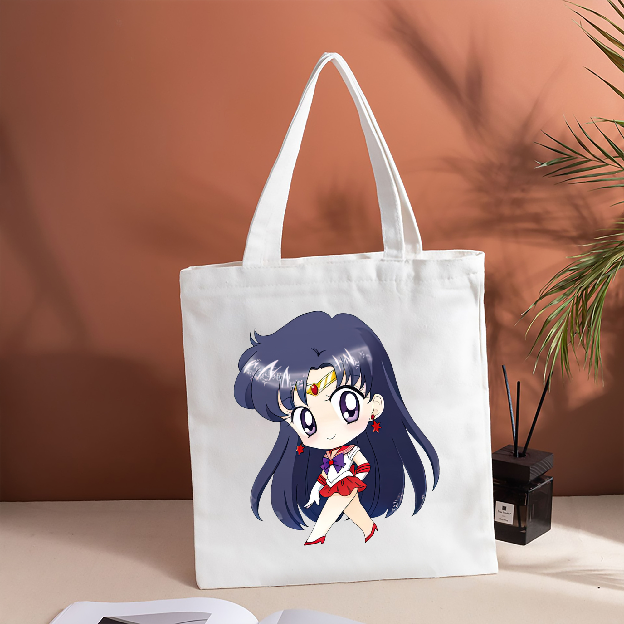 美少女戦士セーラームーン 火野レイ ひの レイ Sailor Moon Hino Rei （セーラーマーズ,Sailor Mars） 縦型キャンバス生地手提げバッグ　トートバッグ