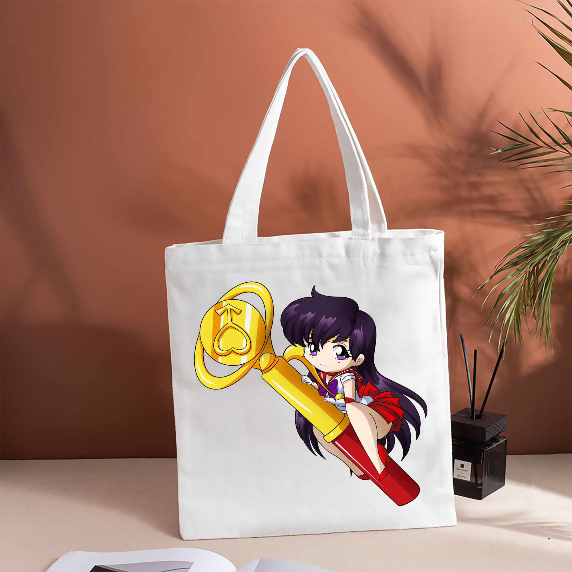 美少女戦士セーラームーン 火野レイ ひの レイ Sailor Moon Hino Rei （セーラーマーズ,Sailor Mars） 縦型キャンバス生地手提げバッグ　トートバッグ