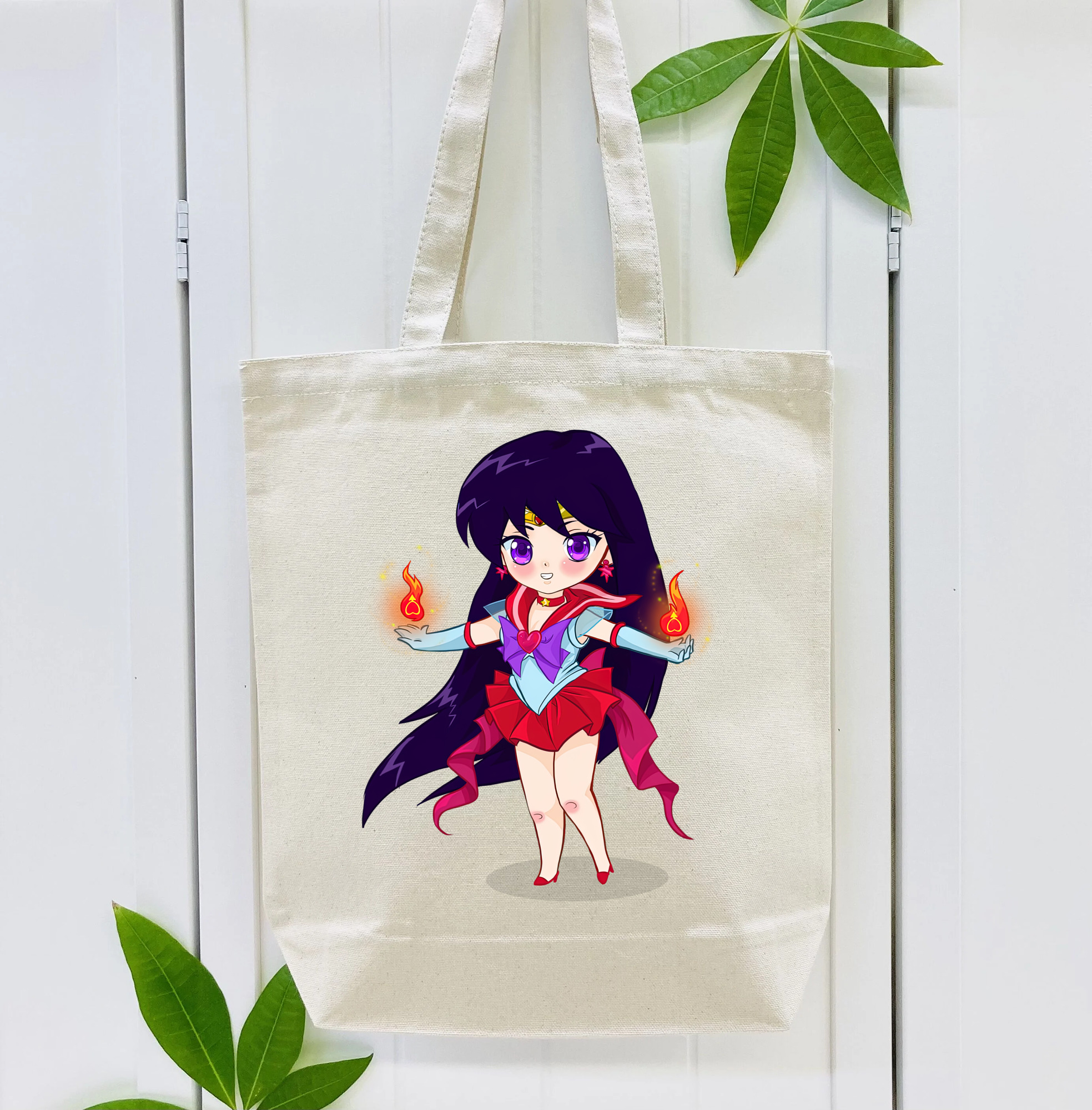 美少女戦士セーラームーン 火野レイ ひの レイ Sailor Moon Hino Rei （セーラーマーズ,Sailor Mars） 縦型キャンバス生地手提げバッグ　トートバッグ
