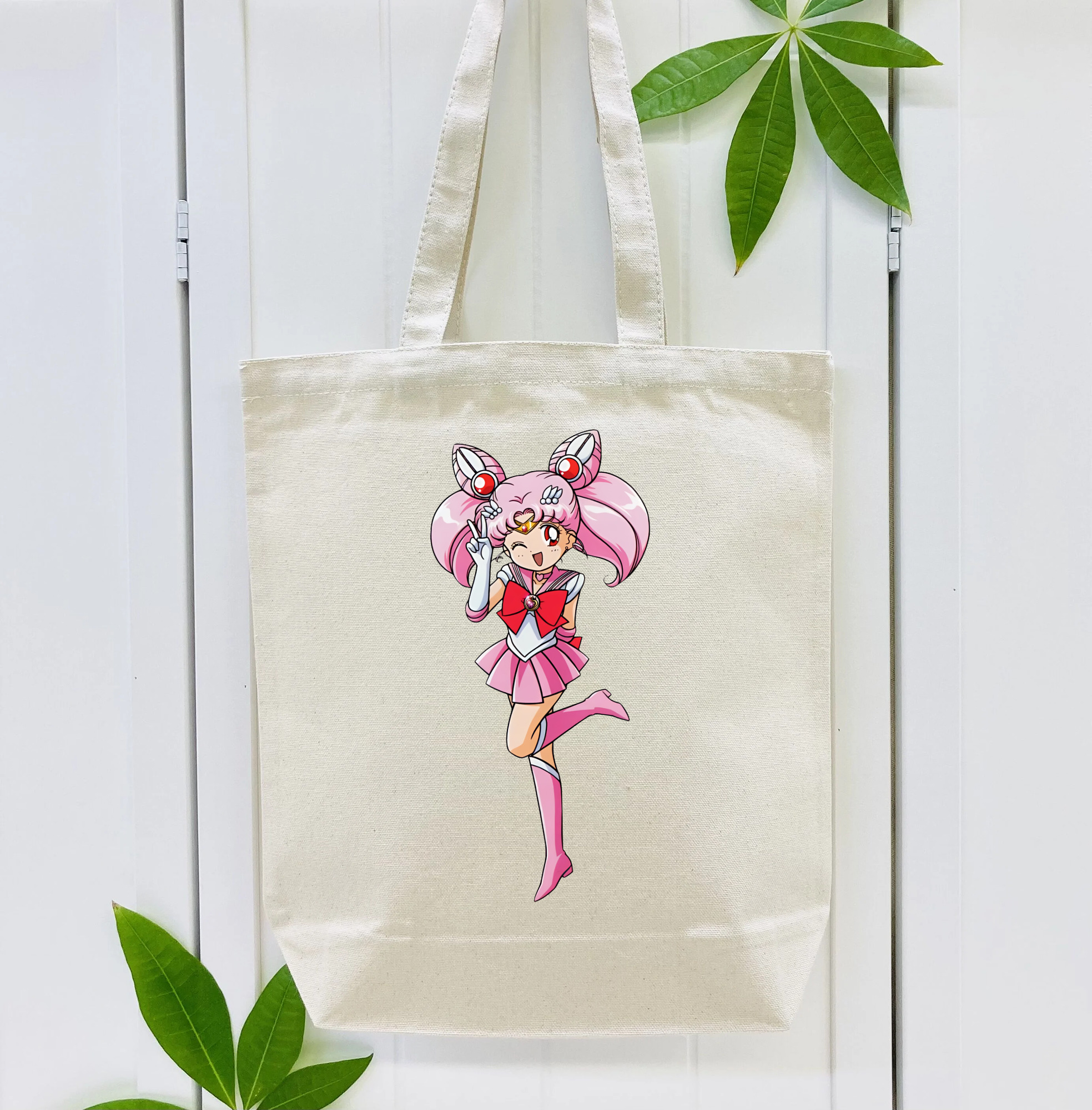 美少女戦士セーラームーン ちびうさ Sailor Moon Chibiusa Tsukino Usagi Small Lady Serenity 縦型キャンバス生地手提げバッグ　トートバッグ