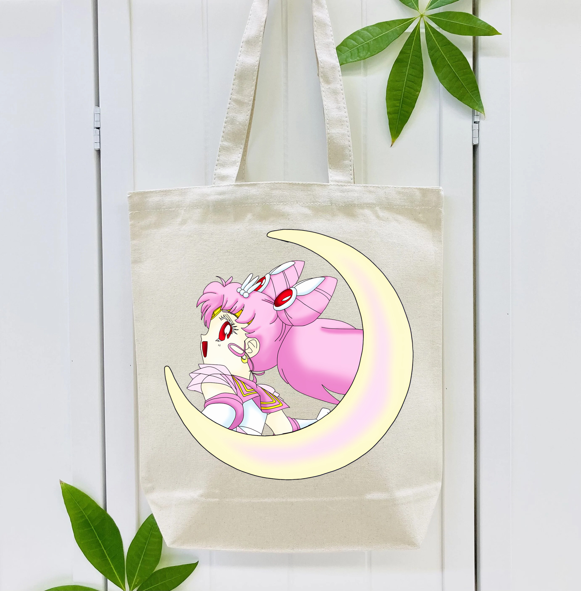 美少女戦士セーラームーン ちびうさ Sailor Moon Chibiusa Tsukino Usagi Small Lady Serenity 縦型キャンバス生地手提げバッグ　トートバッグ