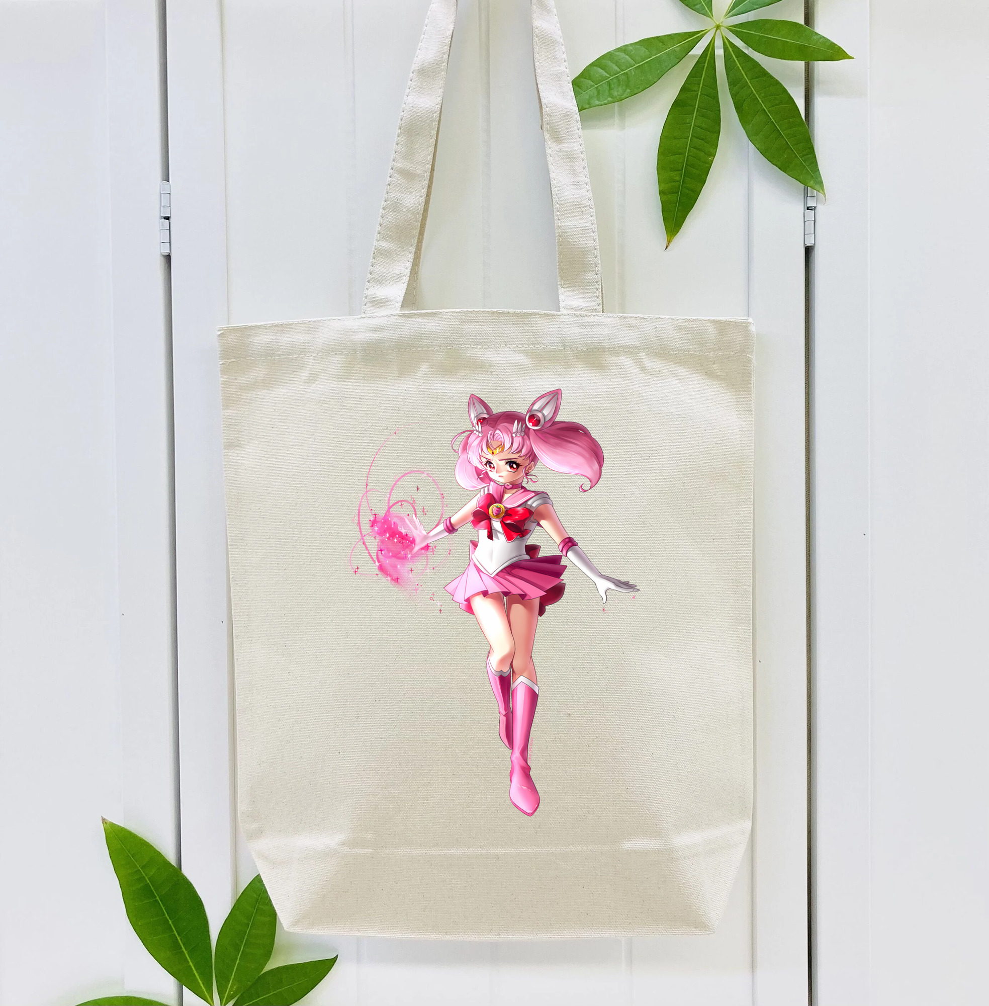 美少女戦士セーラームーン ちびうさ Sailor Moon Chibiusa Tsukino Usagi Small Lady Serenity 縦型キャンバス生地手提げバッグ　トートバッグ