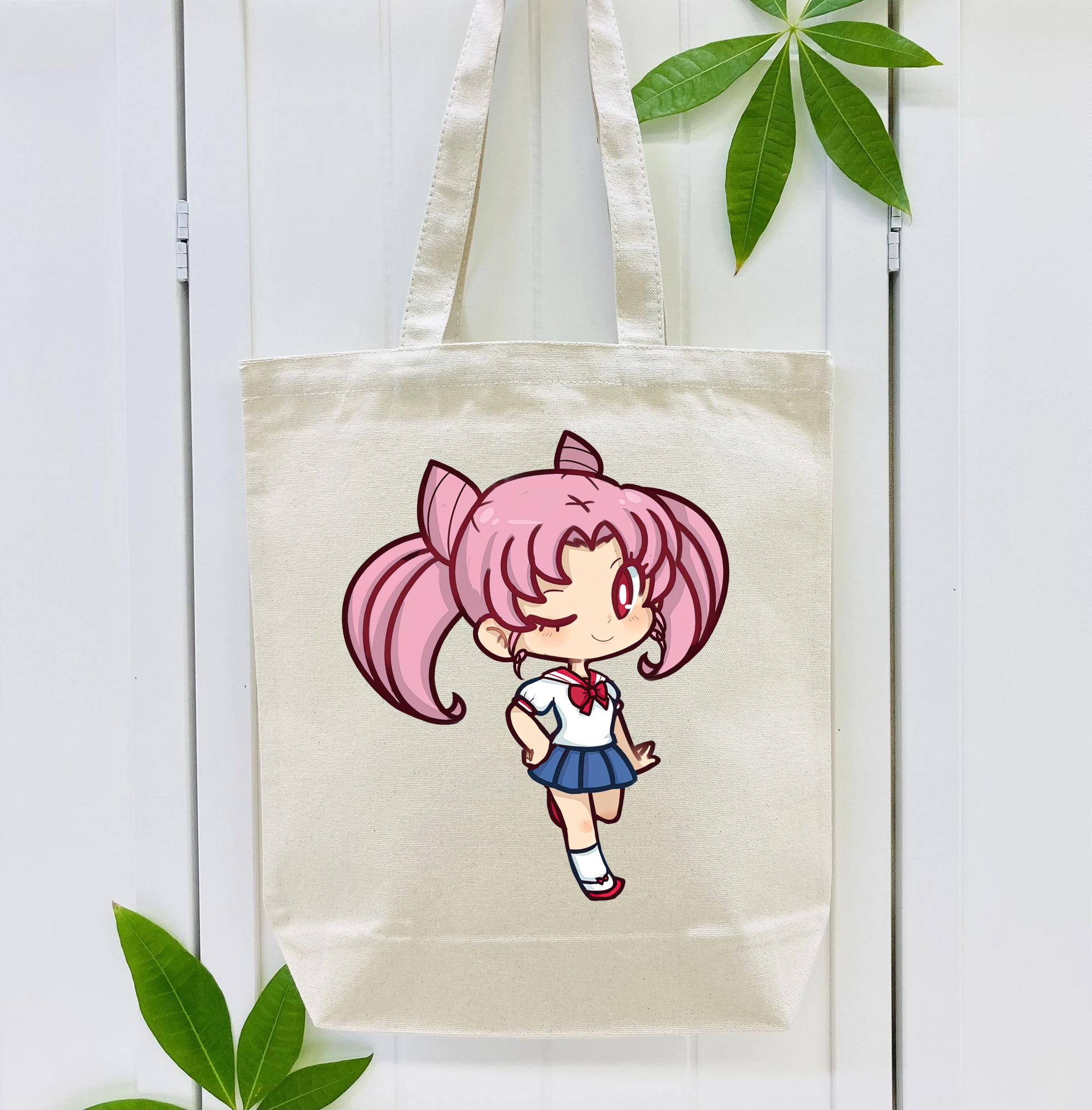 美少女戦士セーラームーン ちびうさ Sailor Moon Chibiusa Tsukino Usagi Small Lady Serenity 縦型キャンバス生地手提げバッグ　トートバッグ