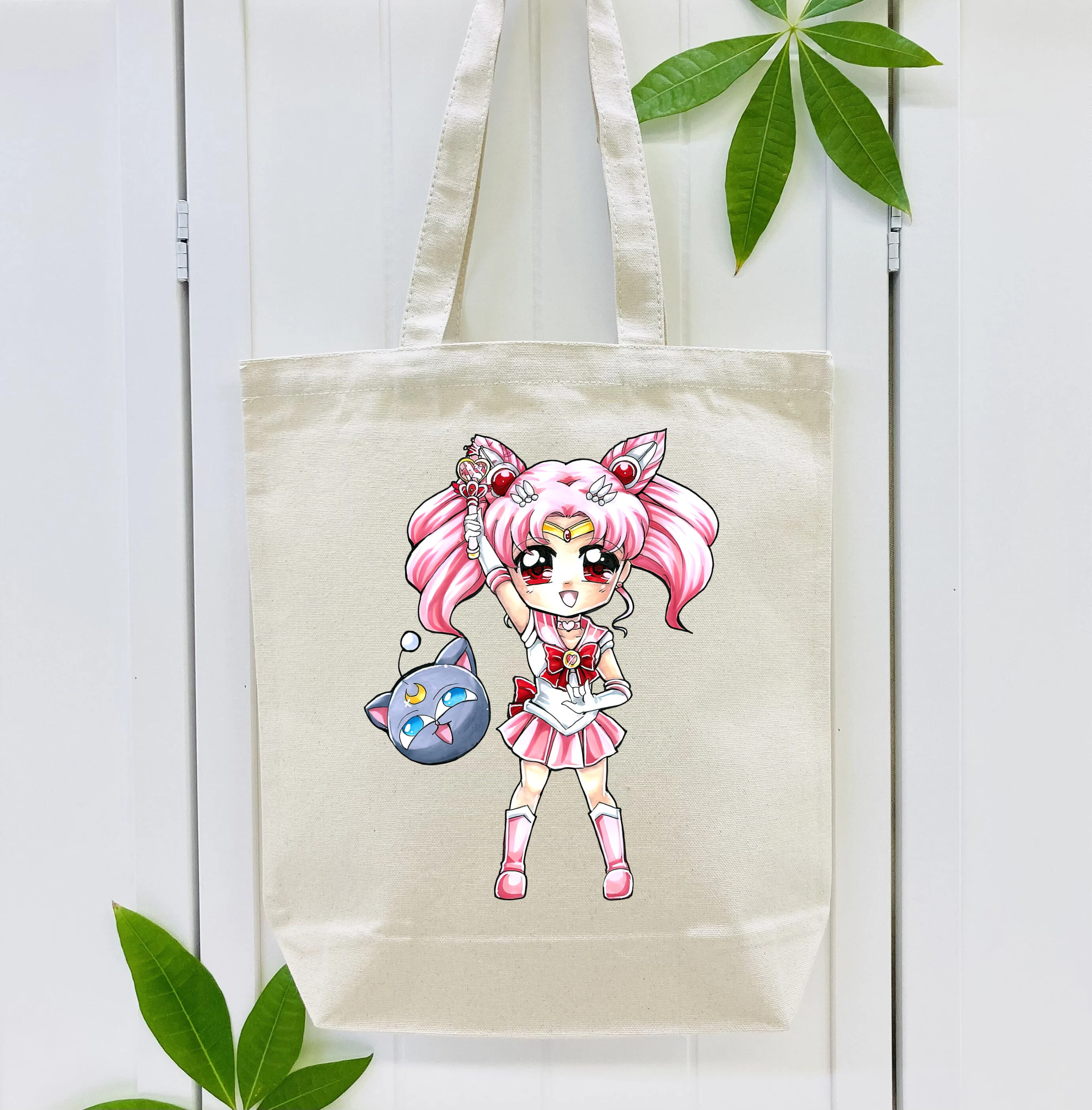 美少女戦士セーラームーン ちびうさ Sailor Moon Chibiusa Tsukino Usagi Small Lady Serenity 縦型キャンバス生地手提げバッグ　トートバッグ