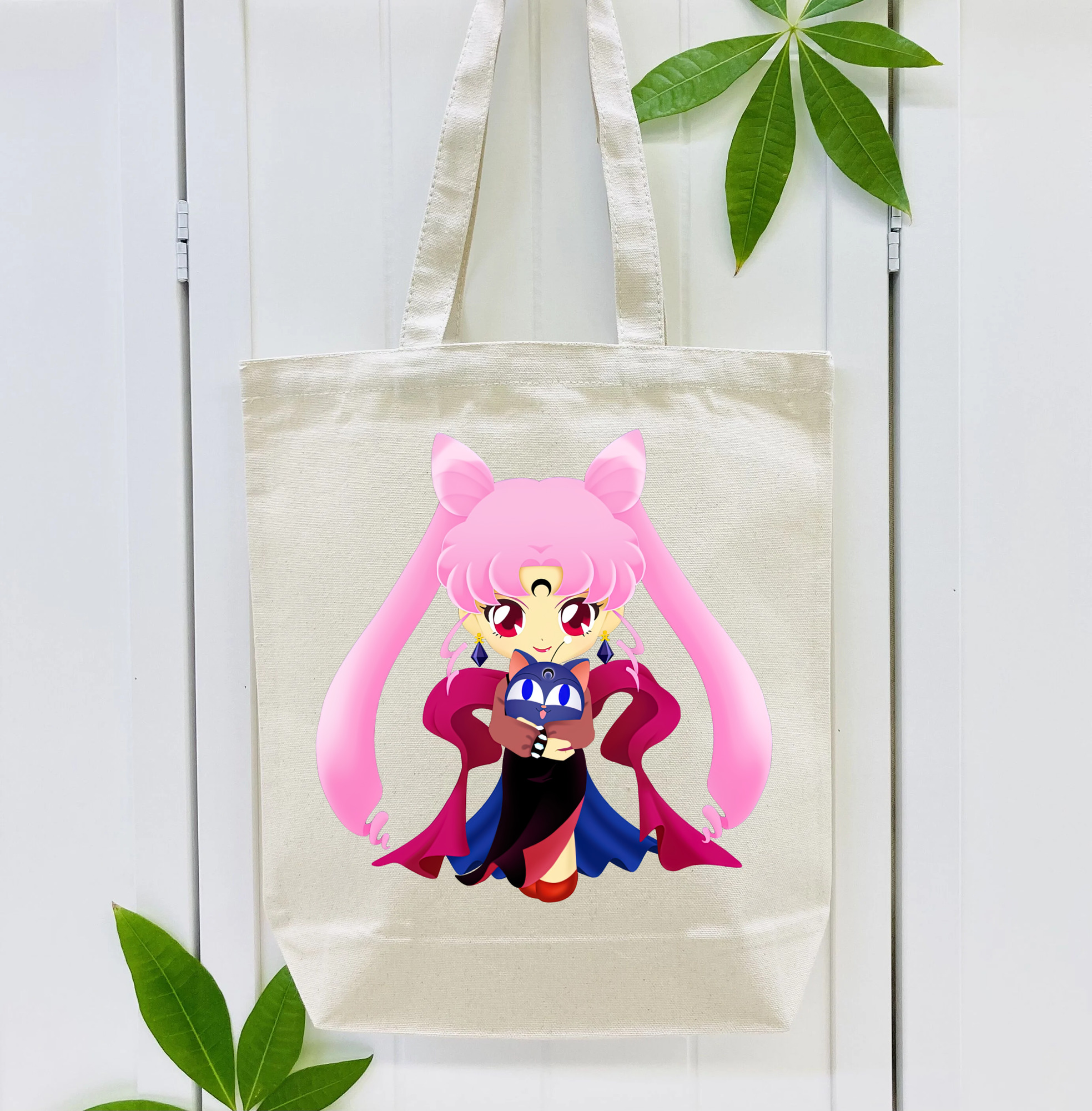美少女戦士セーラームーン ちびうさ Sailor Moon Chibiusa Tsukino Usagi Small Lady Serenity 縦型キャンバス生地手提げバッグ　トートバッグ