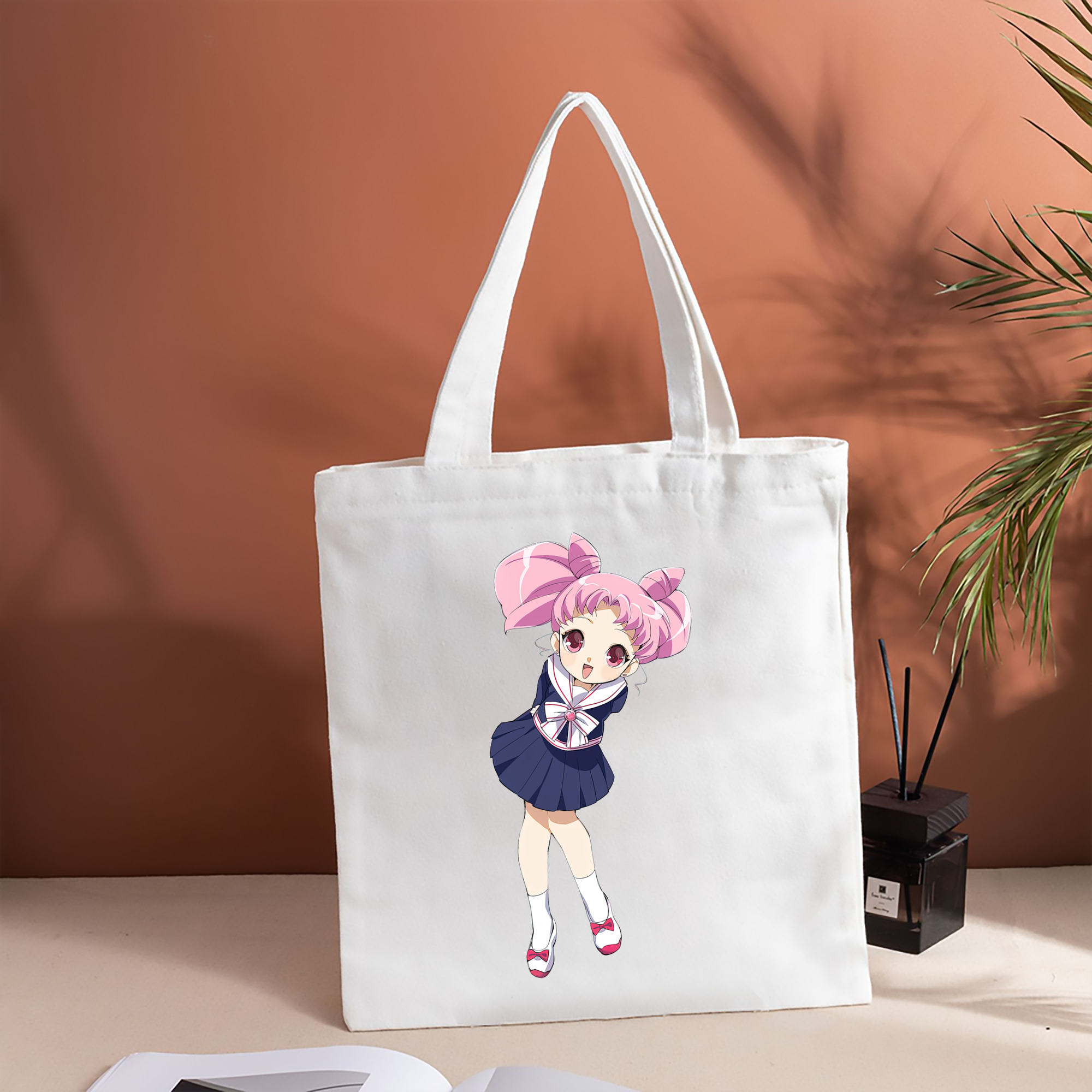 美少女戦士セーラームーン ちびうさ Sailor Moon Chibiusa Tsukino Usagi Small Lady Serenity 縦型キャンバス生地手提げバッグ　トートバッグ