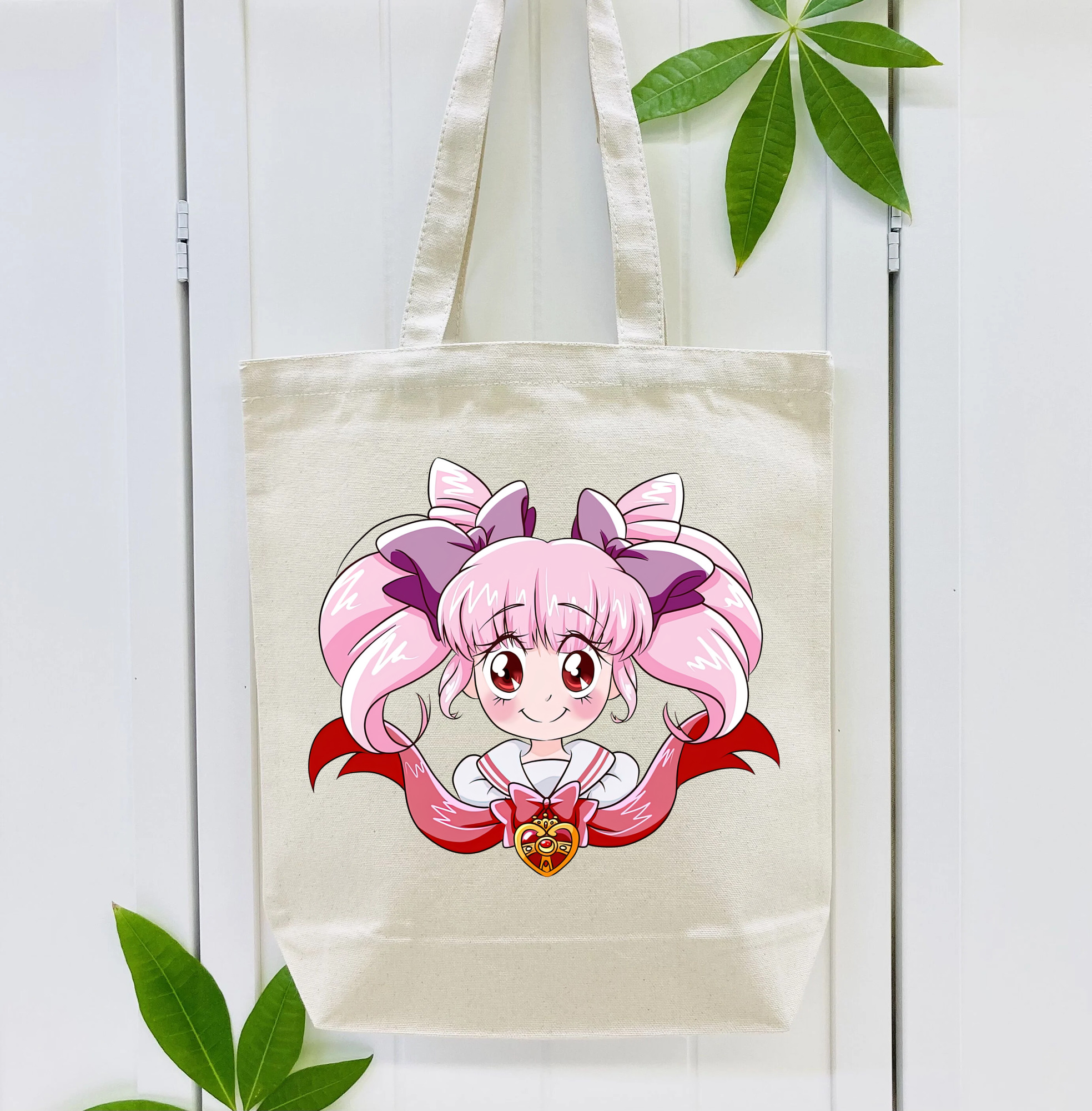 美少女戦士セーラームーン ちびうさ Sailor Moon Chibiusa Tsukino Usagi Small Lady Serenity 縦型キャンバス生地手提げバッグ　トートバッグ