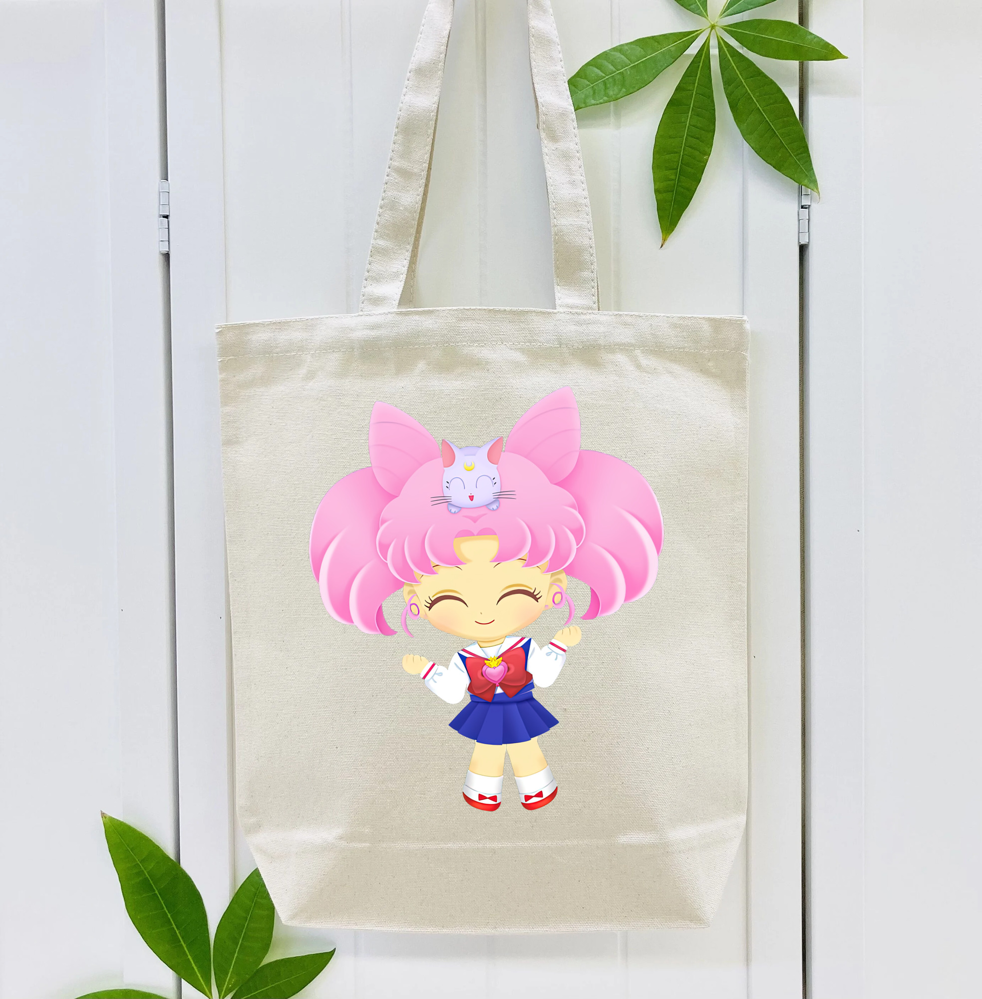 美少女戦士セーラームーン ちびうさ Sailor Moon Chibiusa Tsukino Usagi Small Lady Serenity 縦型キャンバス生地手提げバッグ　トートバッグ