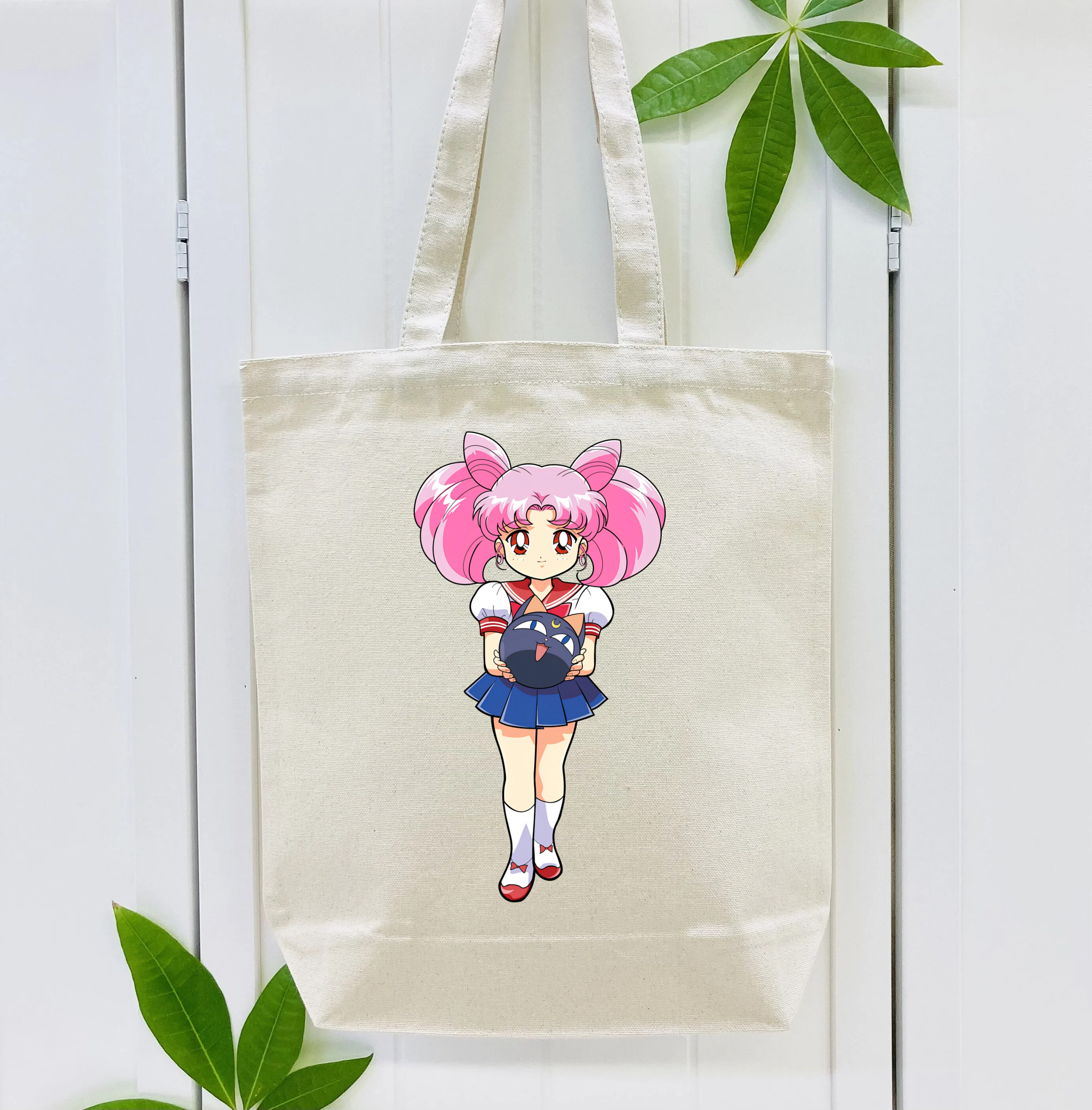 美少女戦士セーラームーン ちびうさ Sailor Moon Chibiusa Tsukino Usagi Small Lady Serenity 縦型キャンバス生地手提げバッグ　トートバッグ