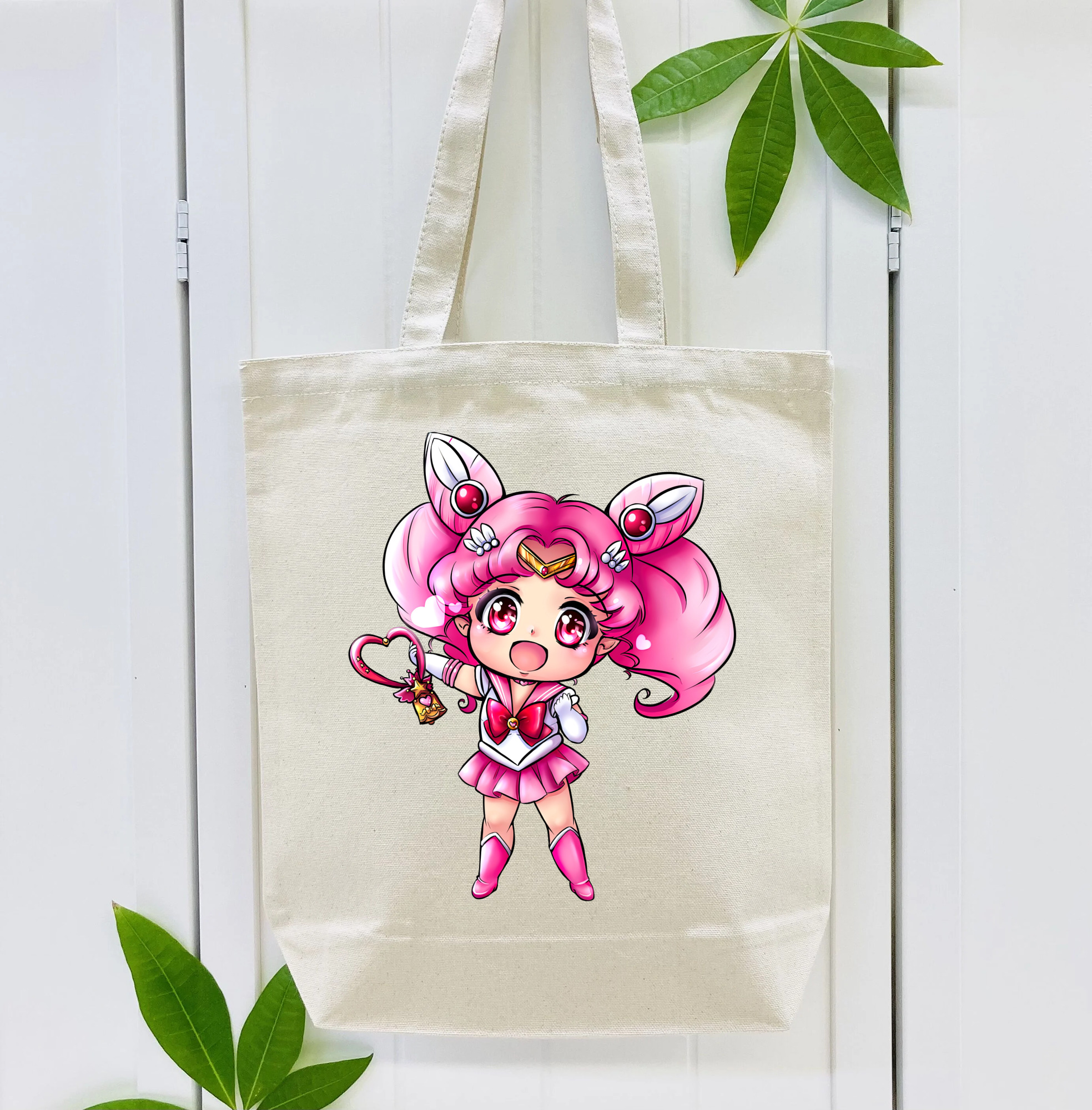 美少女戦士セーラームーン ちびうさ Sailor Moon Chibiusa Tsukino Usagi Small Lady Serenity 縦型キャンバス生地手提げバッグ　トートバッグ