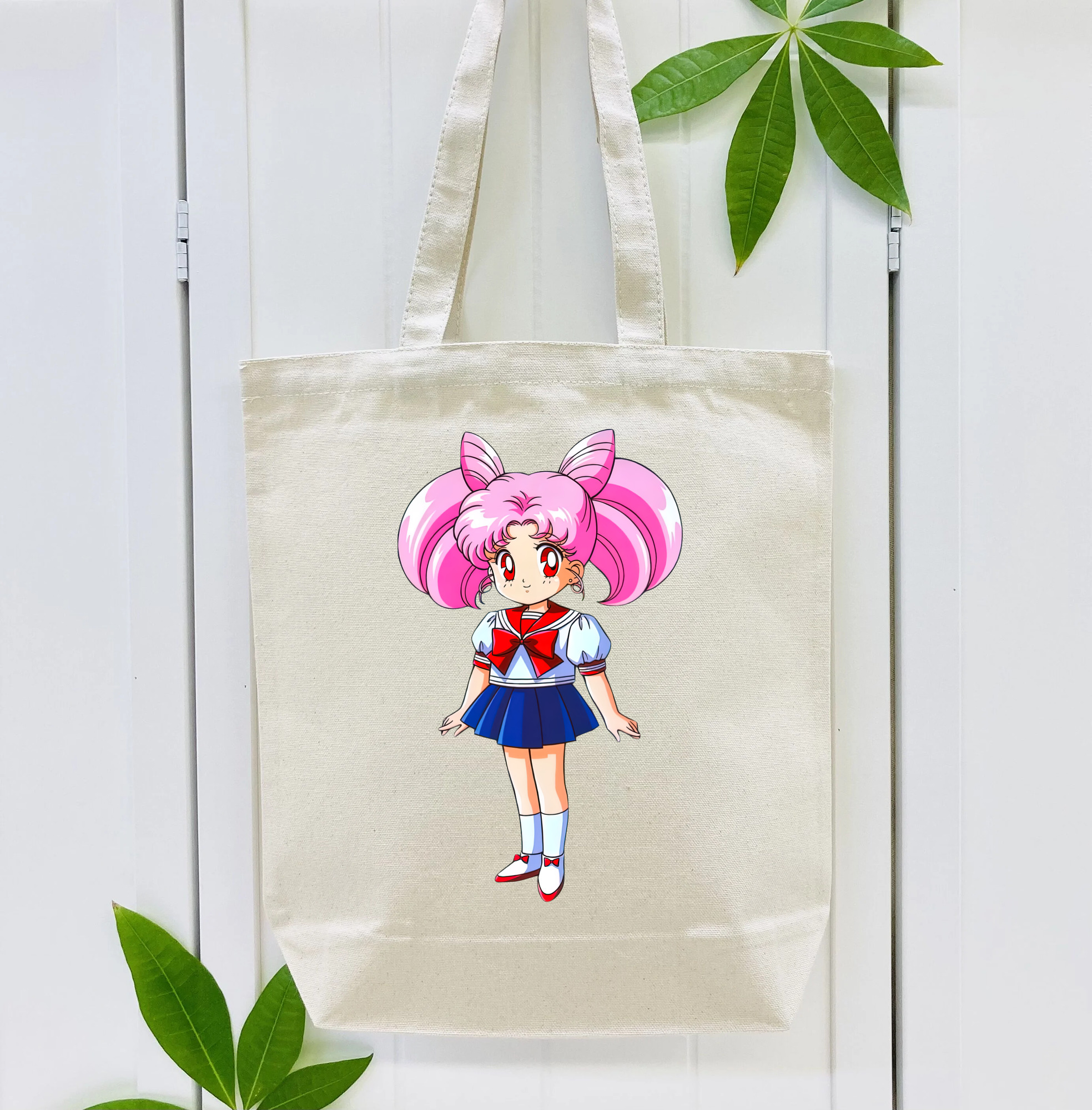 美少女戦士セーラームーン ちびうさ Sailor Moon Chibiusa Tsukino Usagi Small Lady Serenity 縦型キャンバス生地手提げバッグ　トートバッグ