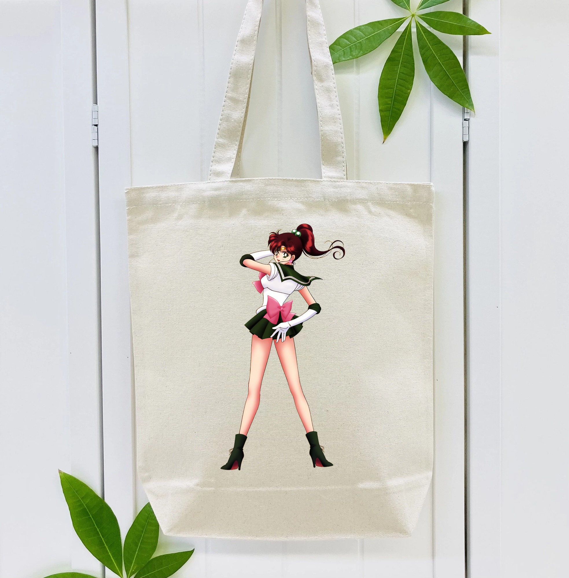 美少女戦士セーラームーン 木野 まこと きの まこと Sailor Moon Kino Makoto （セーラージュピター；Sailor Jupiter） 縦型キャンバス生地手提げバッグ　トートバッグ