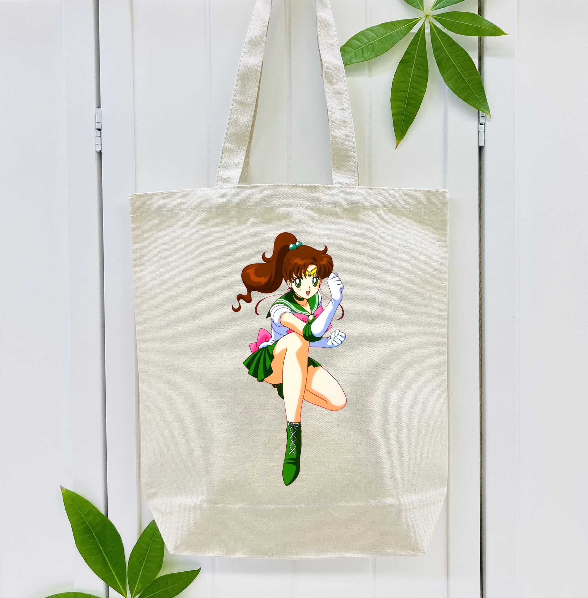 美少女戦士セーラームーン 木野 まこと きの まこと Sailor Moon Kino Makoto （セーラージュピター；Sailor Jupiter） 縦型キャンバス生地手提げバッグ　トートバッグ