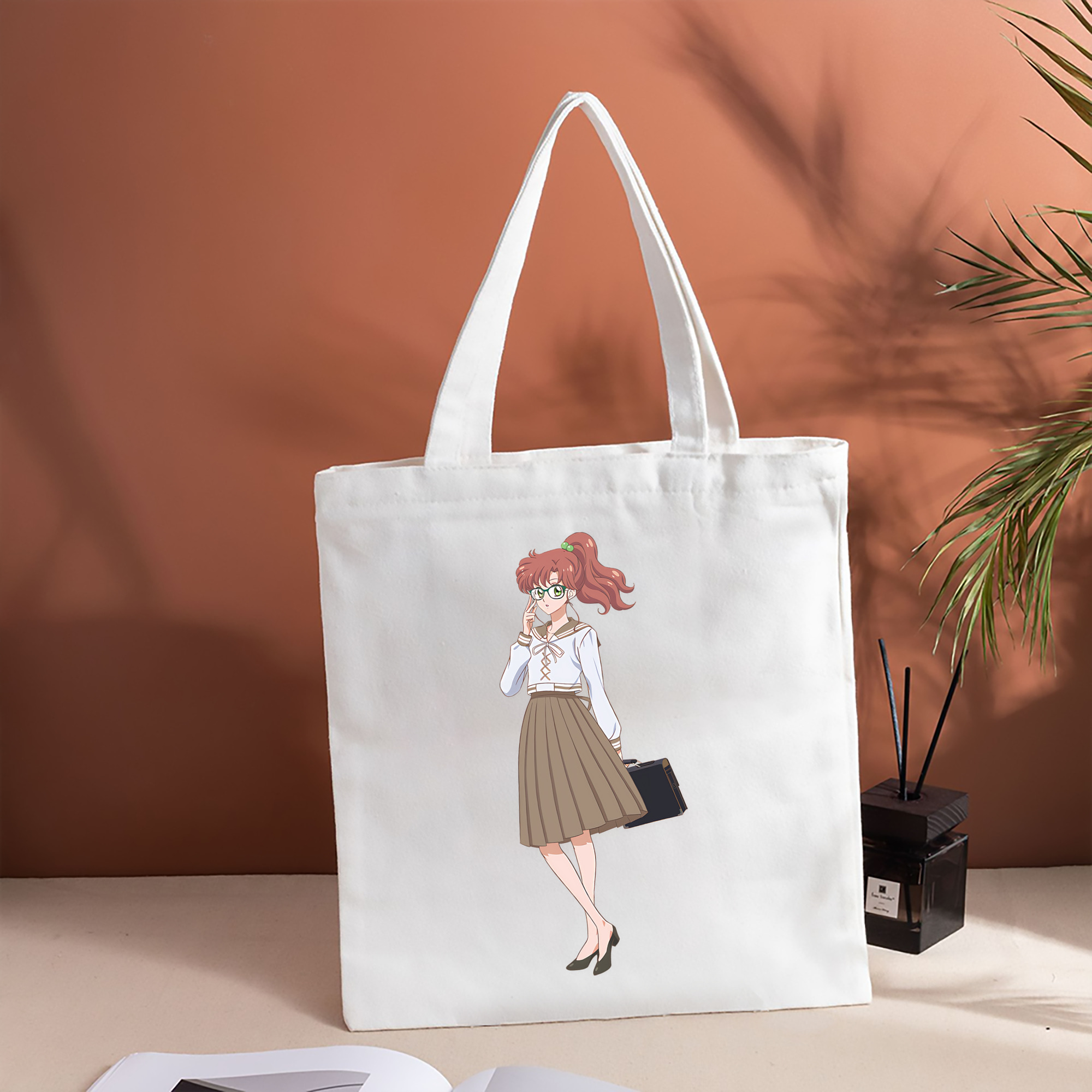 美少女戦士セーラームーン 木野 まこと きの まこと Sailor Moon Kino Makoto （セーラージュピター；Sailor Jupiter） 縦型キャンバス生地手提げバッグ　トートバッグ