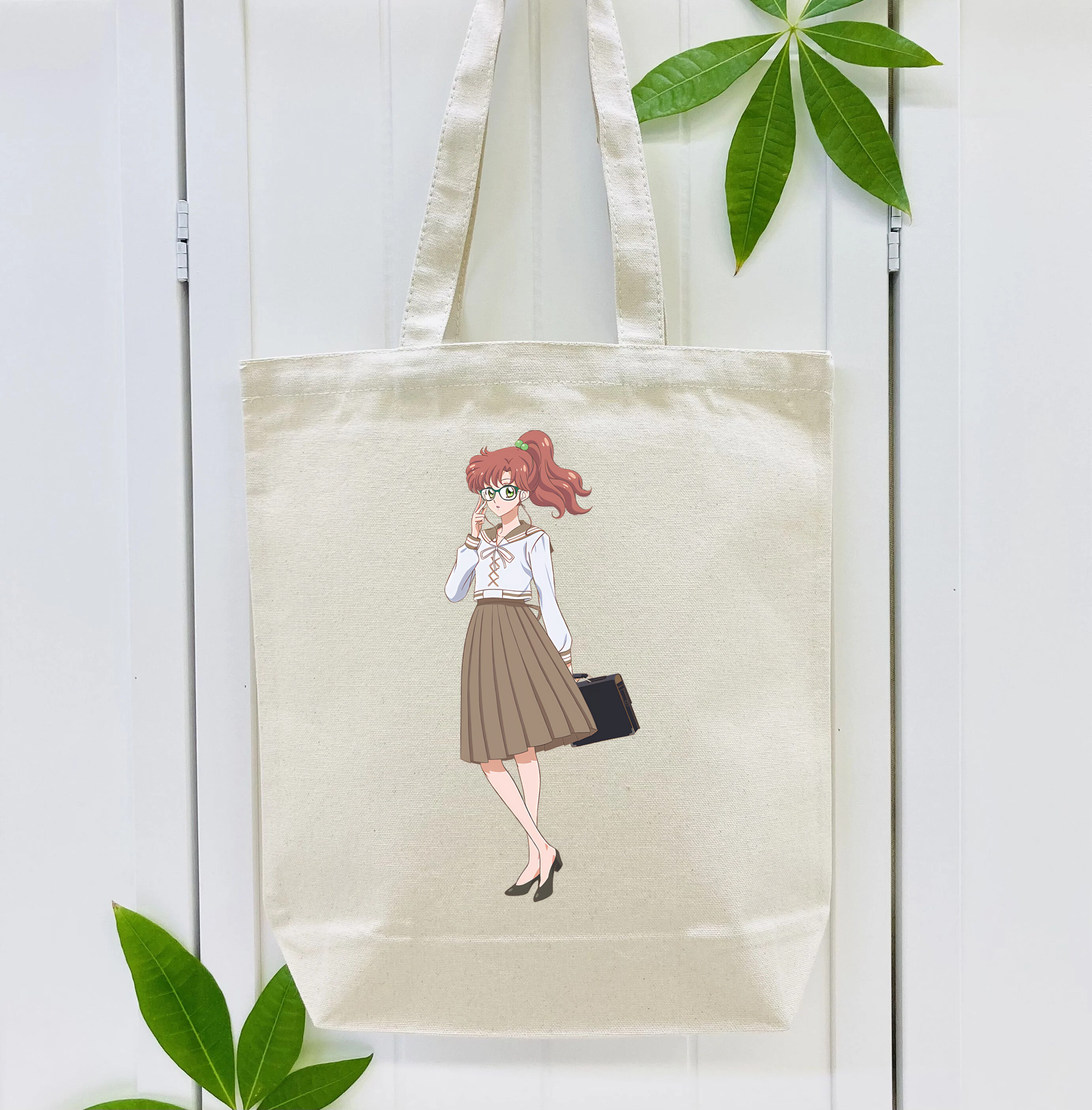 美少女戦士セーラームーン 木野 まこと きの まこと Sailor Moon Kino Makoto （セーラージュピター；Sailor Jupiter） 縦型キャンバス生地手提げバッグ　トートバッグ