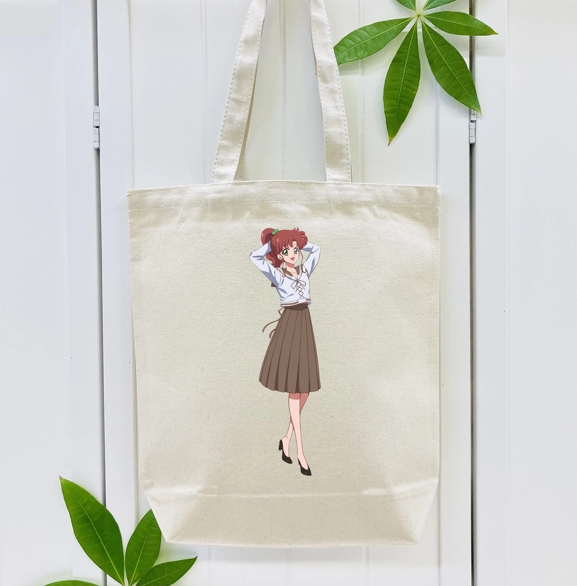 美少女戦士セーラームーン 木野 まこと きの まこと Sailor Moon Kino Makoto （セーラージュピター；Sailor Jupiter） 縦型キャンバス生地手提げバッグ　トートバッグ