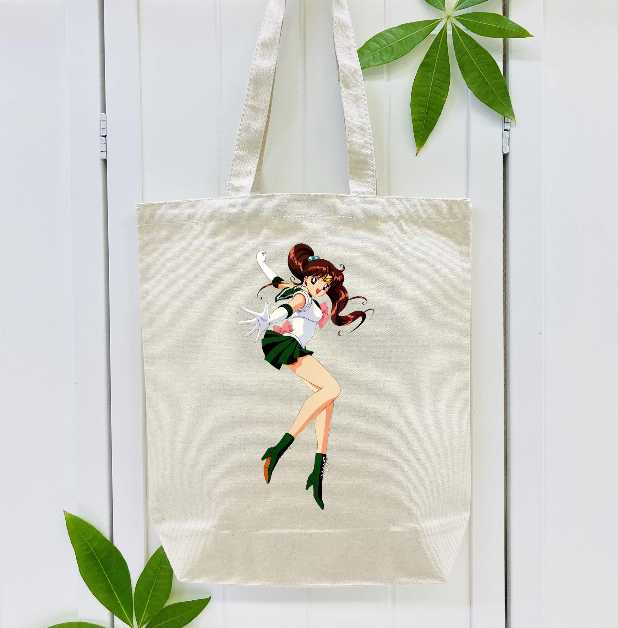美少女戦士セーラームーン 木野 まこと きの まこと Sailor Moon Kino Makoto （セーラージュピター；Sailor Jupiter） 縦型キャンバス生地手提げバッグ　トートバッグ