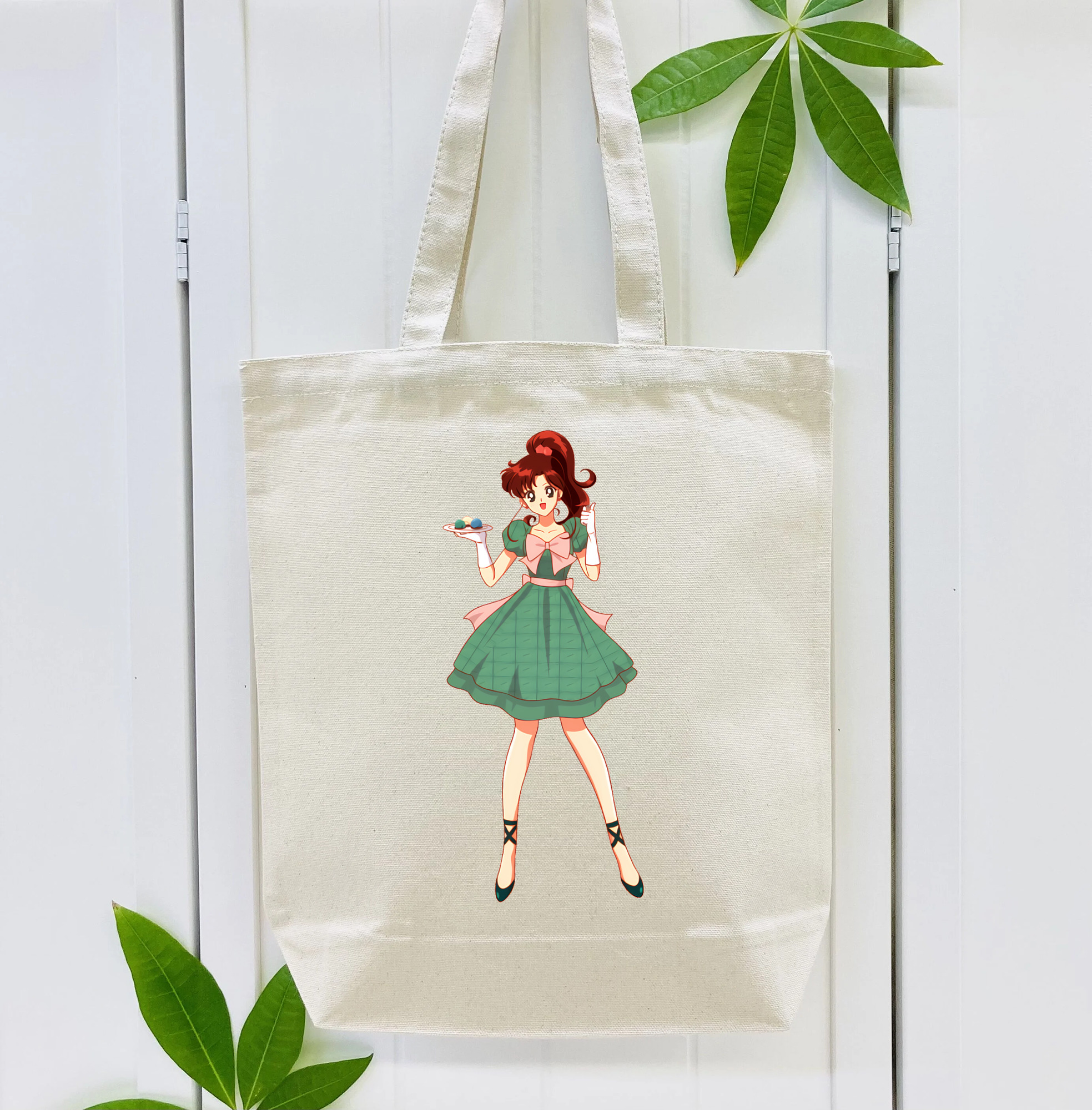 美少女戦士セーラームーン 木野 まこと きの まこと Sailor Moon Kino Makoto （セーラージュピター；Sailor Jupiter） 縦型キャンバス生地手提げバッグ　トートバッグ