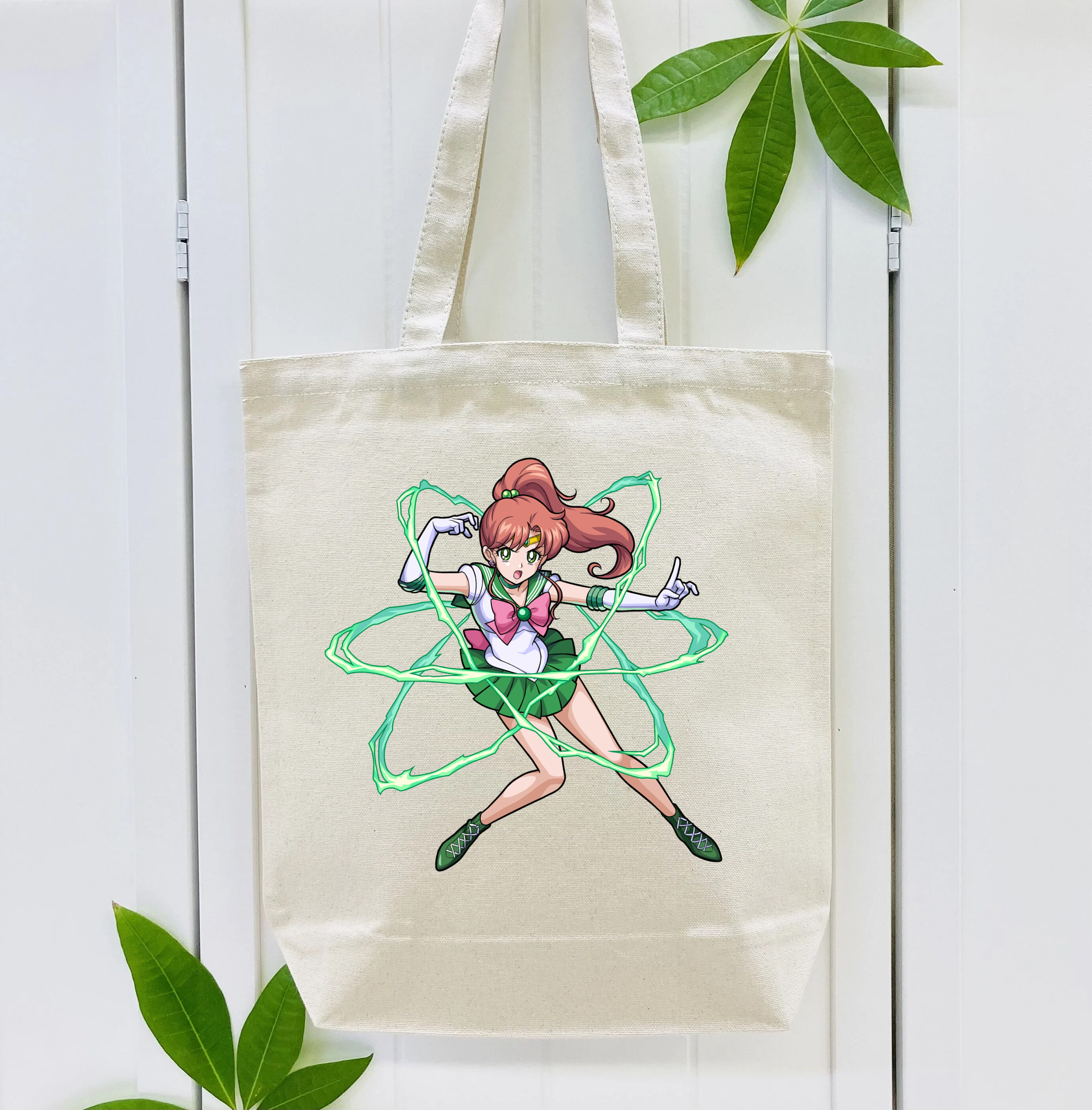 美少女戦士セーラームーン 木野 まこと きの まこと Sailor Moon Kino Makoto （セーラージュピター；Sailor Jupiter） 縦型キャンバス生地手提げバッグ　トートバッグ
