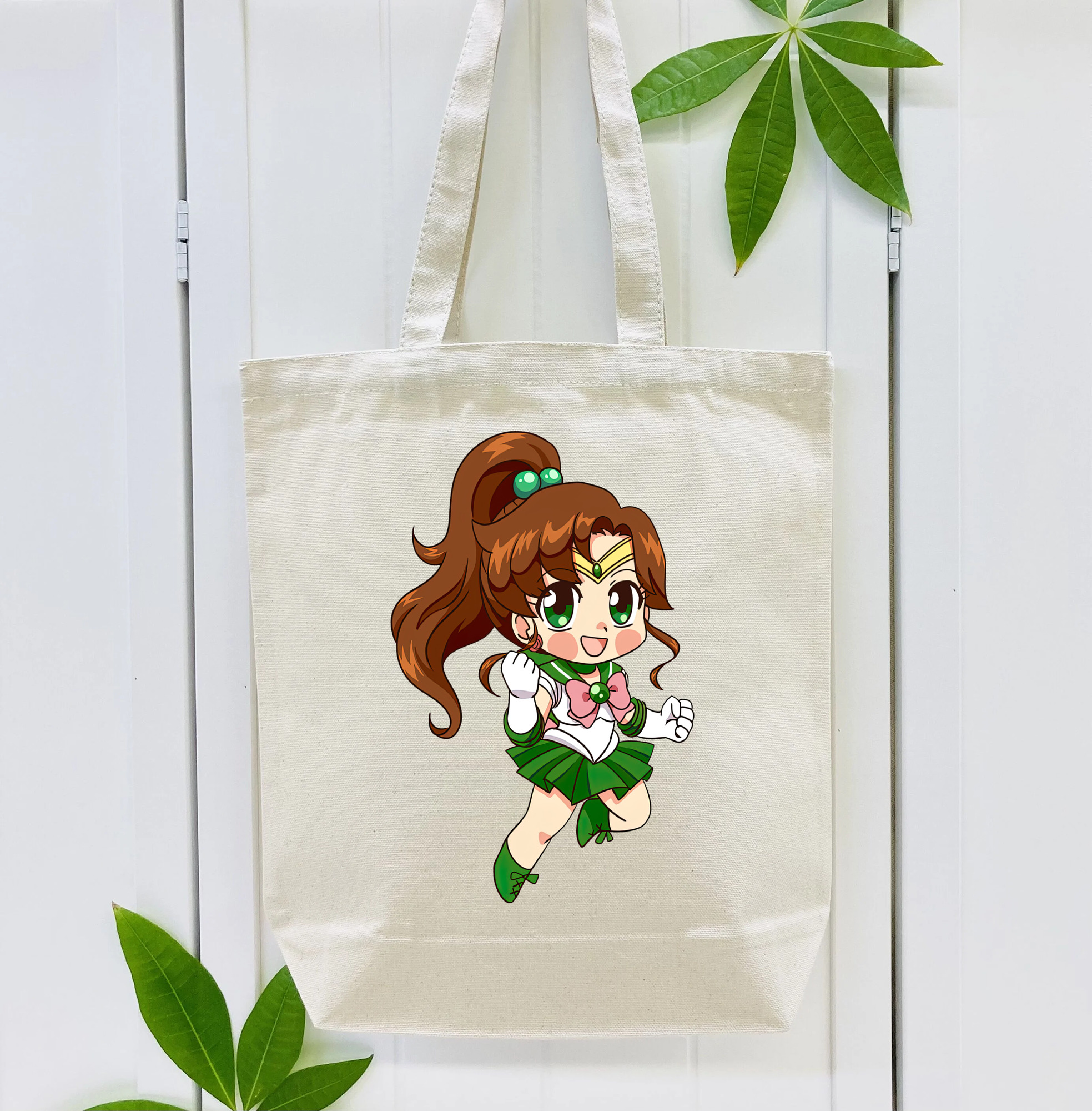 美少女戦士セーラームーン 木野 まこと きの まこと Sailor Moon Kino Makoto （セーラージュピター；Sailor Jupiter） 縦型キャンバス生地手提げバッグ　トートバッグ