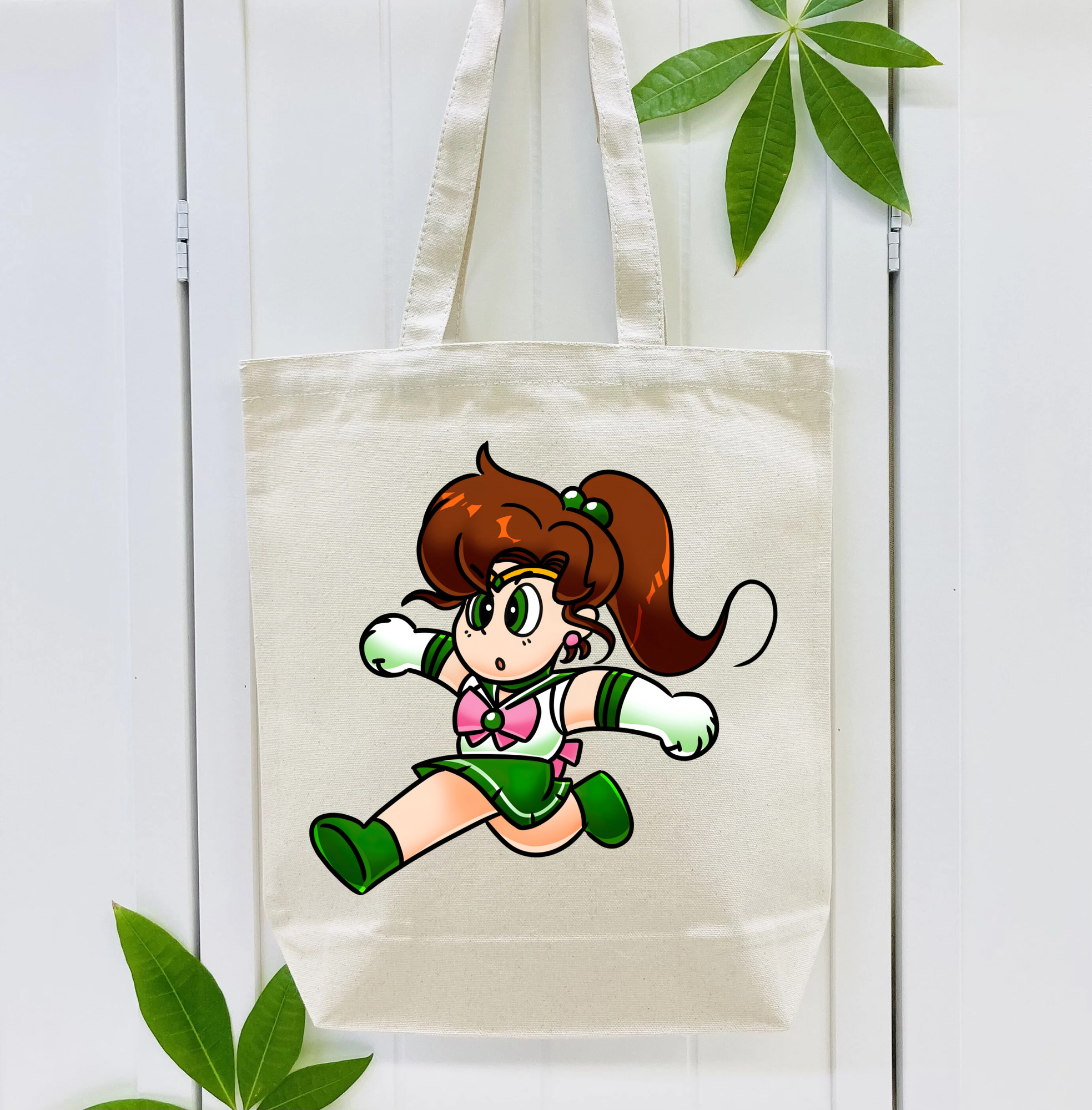 美少女戦士セーラームーン 木野 まこと きの まこと Sailor Moon Kino Makoto （セーラージュピター；Sailor Jupiter） 縦型キャンバス生地手提げバッグ　トートバッグ