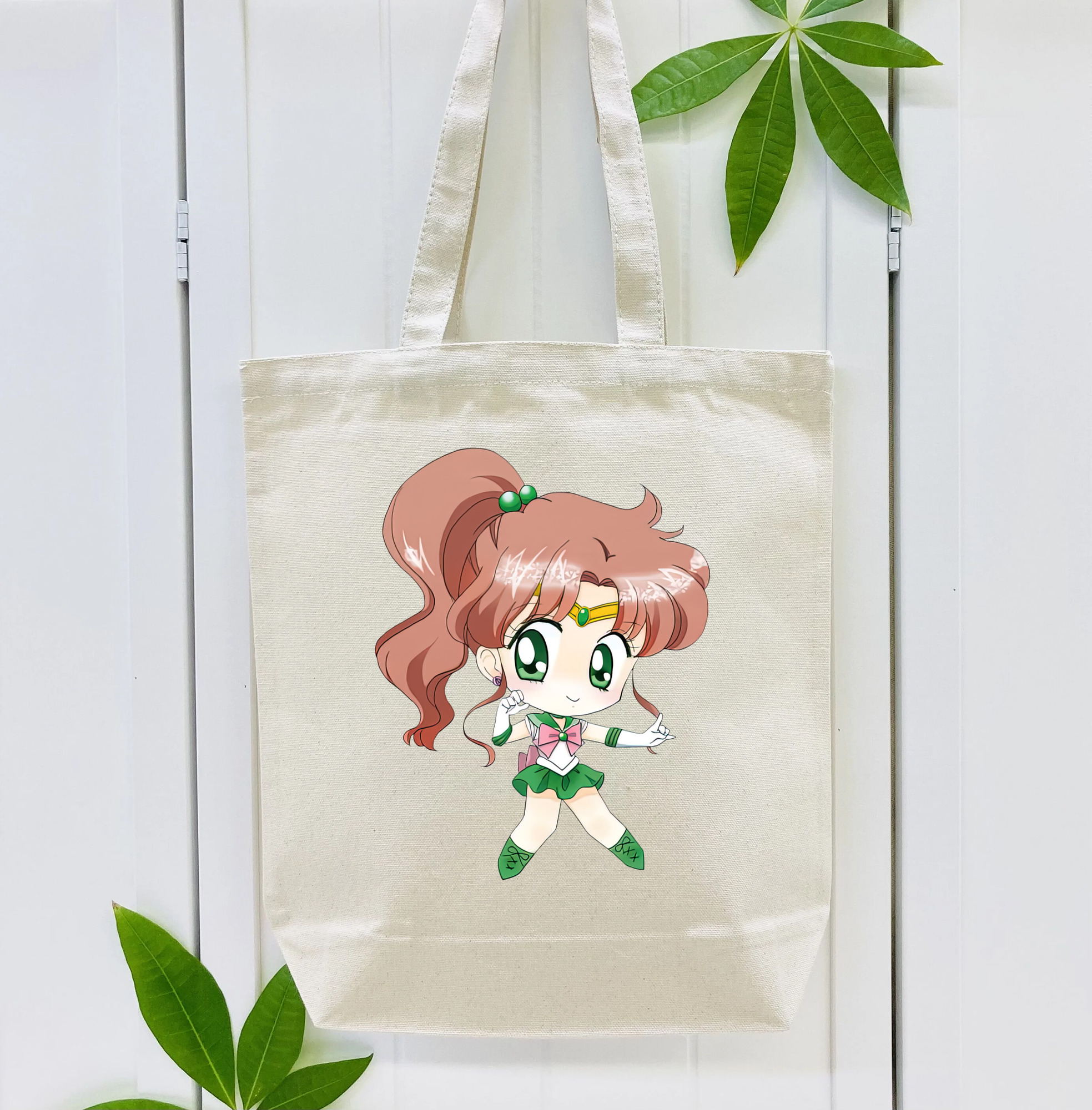 美少女戦士セーラームーン 木野 まこと きの まこと Sailor Moon Kino Makoto （セーラージュピター；Sailor Jupiter） 縦型キャンバス生地手提げバッグ　トートバッグ