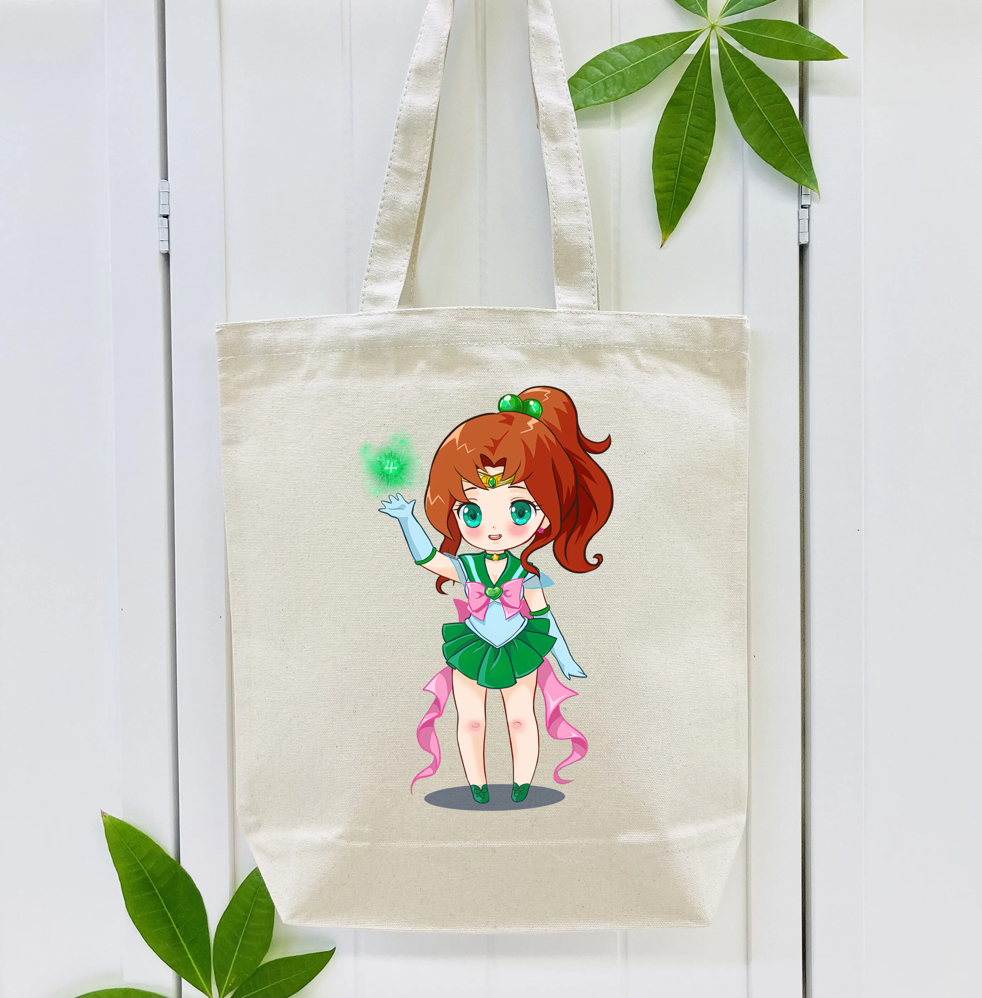 美少女戦士セーラームーン 木野 まこと きの まこと Sailor Moon Kino Makoto （セーラージュピター；Sailor Jupiter） 縦型キャンバス生地手提げバッグ　トートバッグ