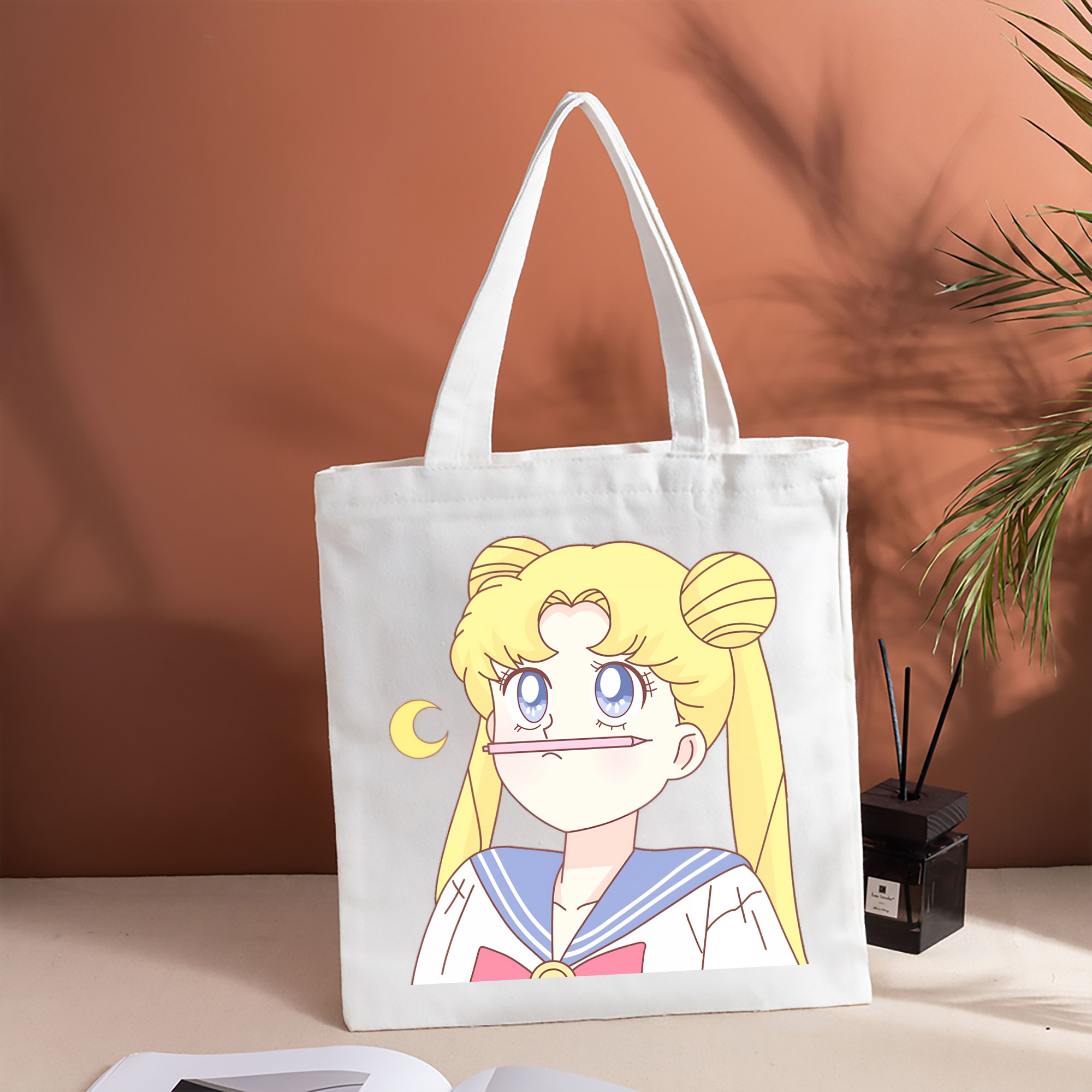 美少女戦士セーラームーン 愛野 美奈子 あいの みなこ Sailor Moon Aino Minako 縦型キャンバス生地手提げバッグ　トートバッグ