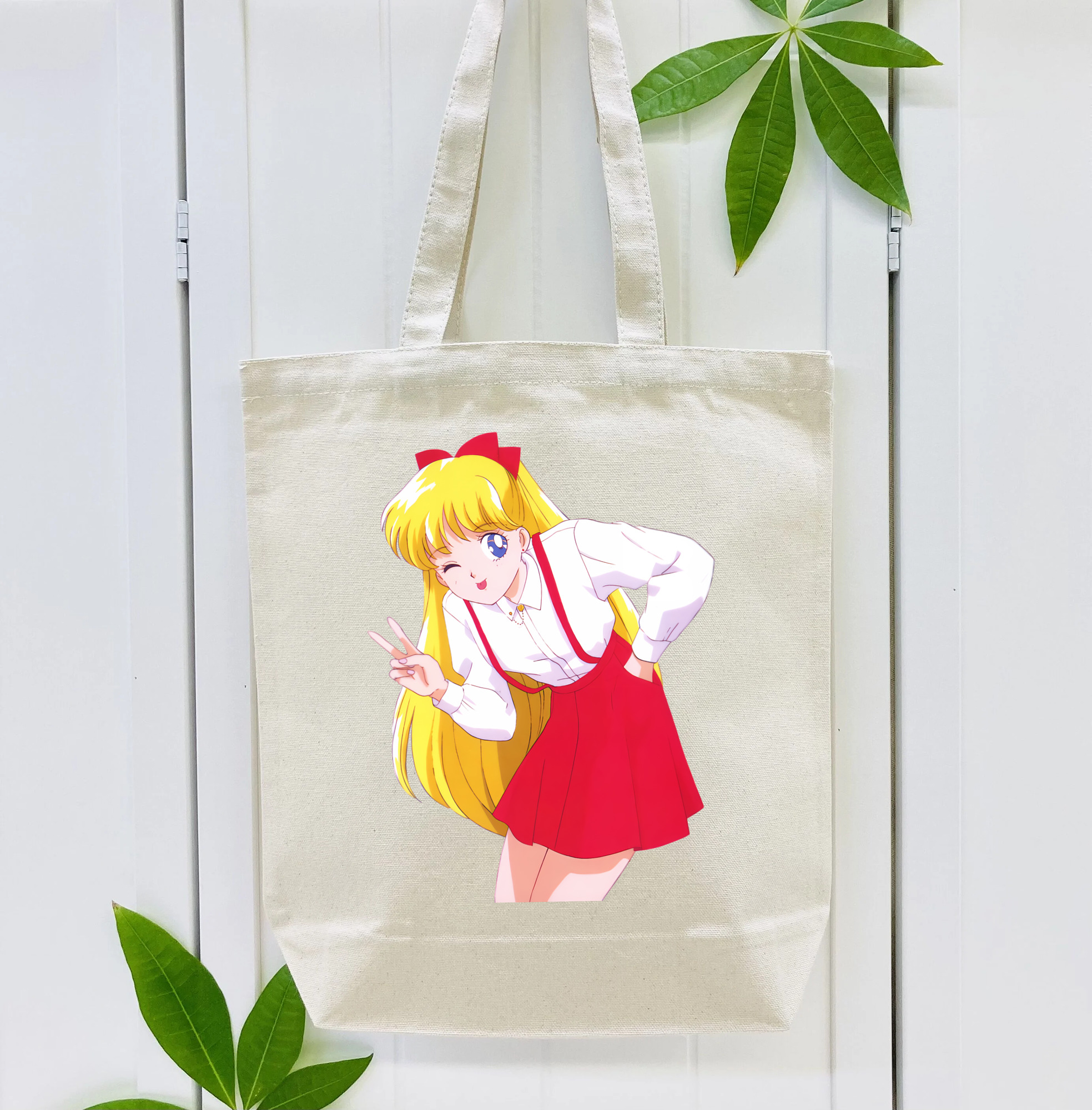 美少女戦士セーラームーン 愛野 美奈子 あいの みなこ Sailor Moon Aino Minako 縦型キャンバス生地手提げバッグ　トートバッグ