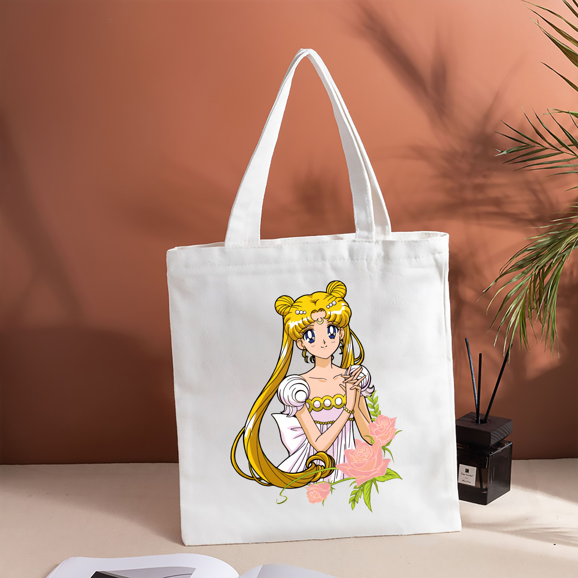 美少女戦士セーラームーン 愛野 美奈子 あいの みなこ Sailor Moon Aino Minako 縦型キャンバス生地手提げバッグ　トートバッグ