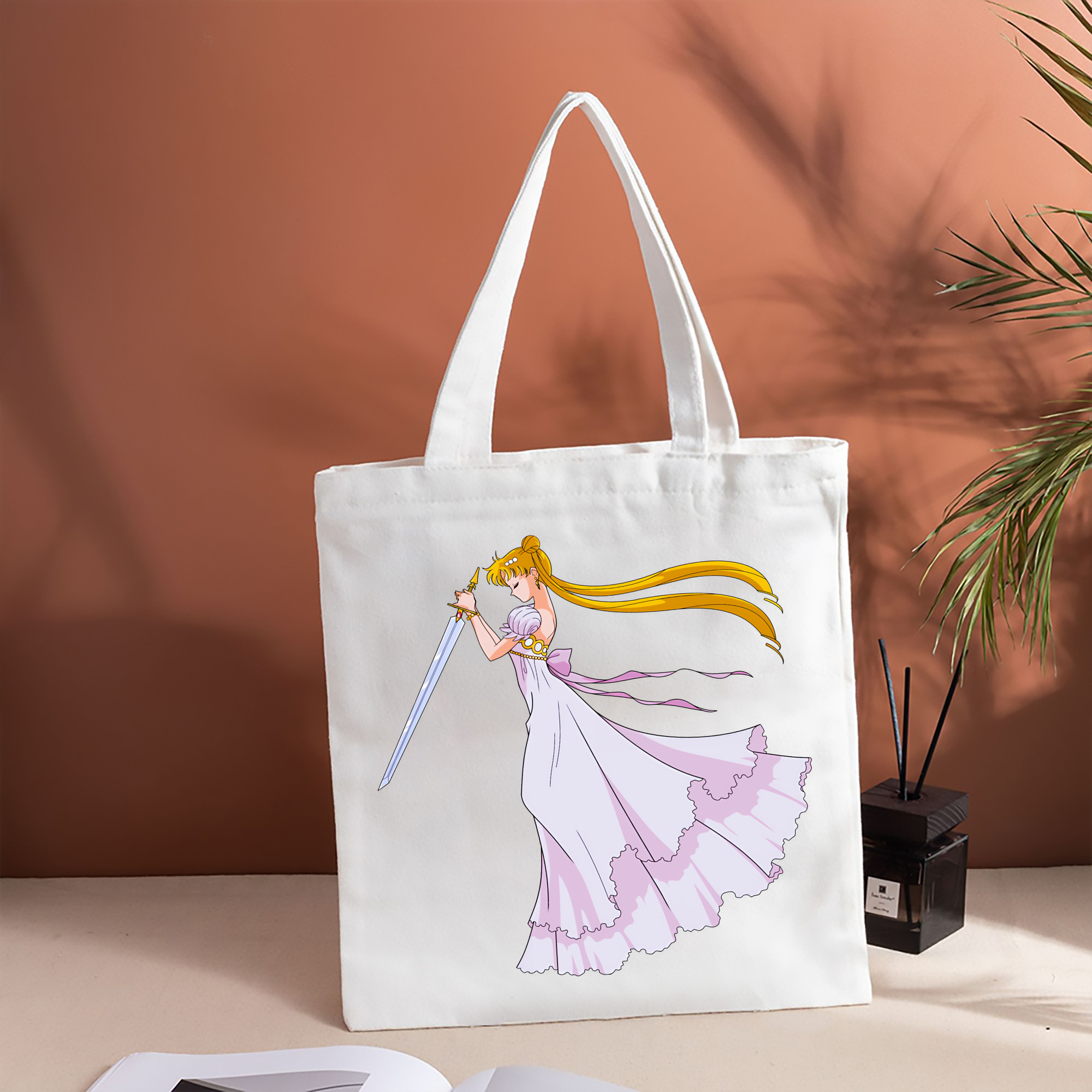 美少女戦士セーラームーン 愛野 美奈子 あいの みなこ Sailor Moon Aino Minako 縦型キャンバス生地手提げバッグ　トートバッグ