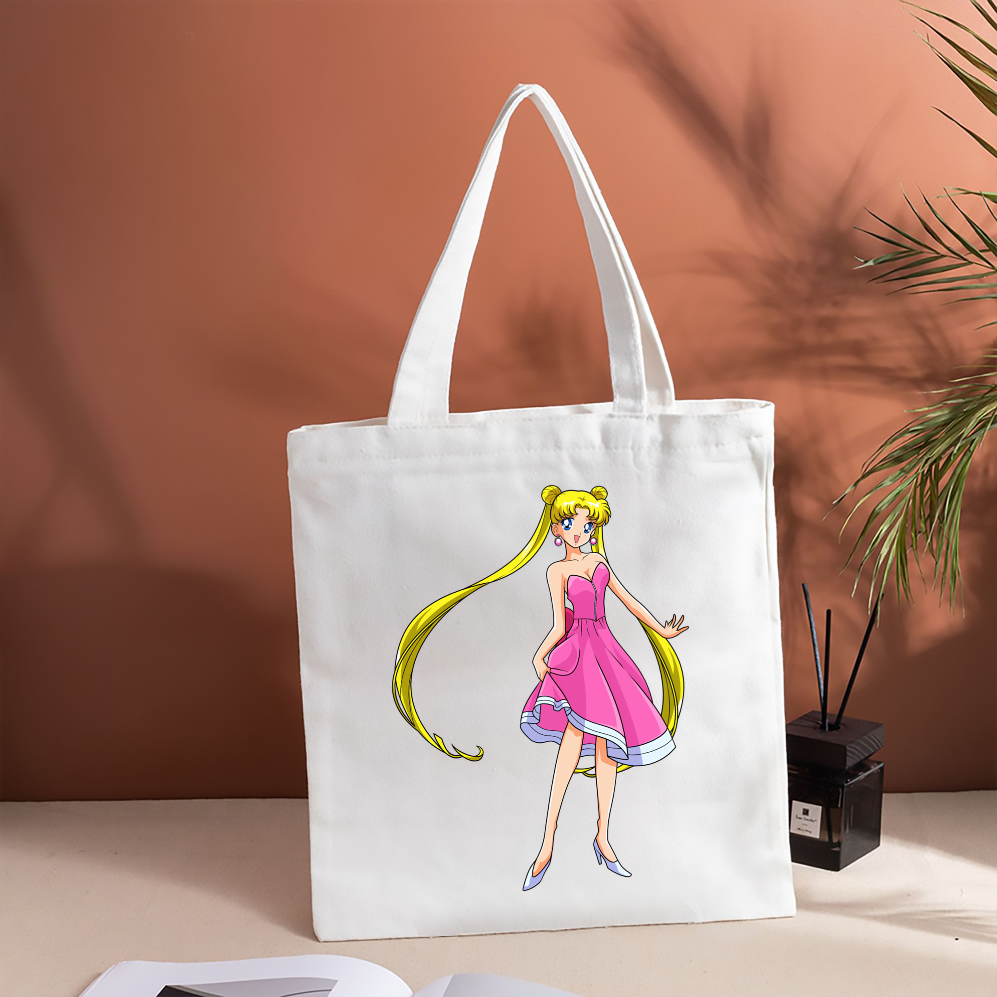 美少女戦士セーラームーン 愛野 美奈子 あいの みなこ Sailor Moon Aino Minako 縦型キャンバス生地手提げバッグ　トートバッグ