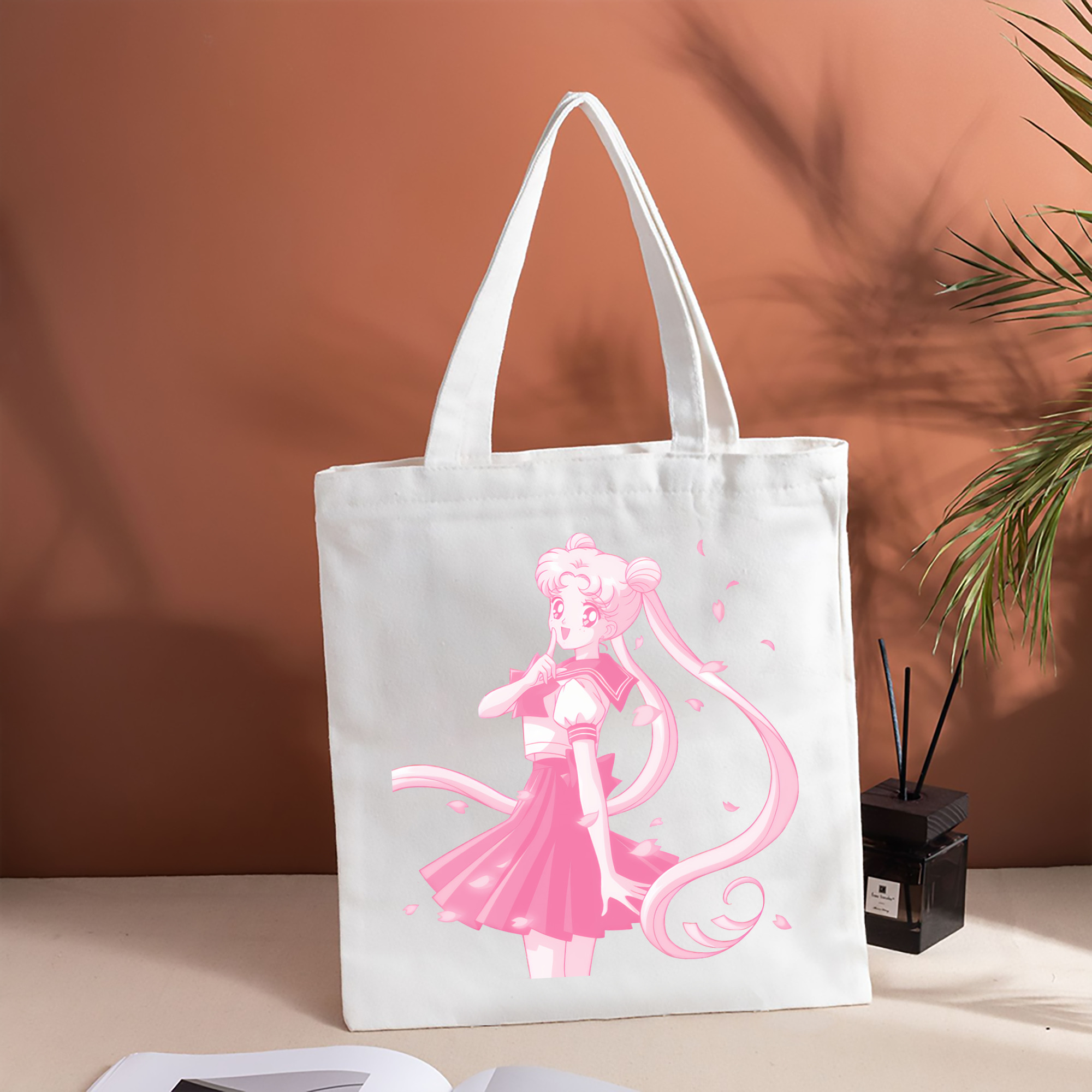 美少女戦士セーラームーン 愛野 美奈子 あいの みなこ Sailor Moon Aino Minako 縦型キャンバス生地手提げバッグ　トートバッグ