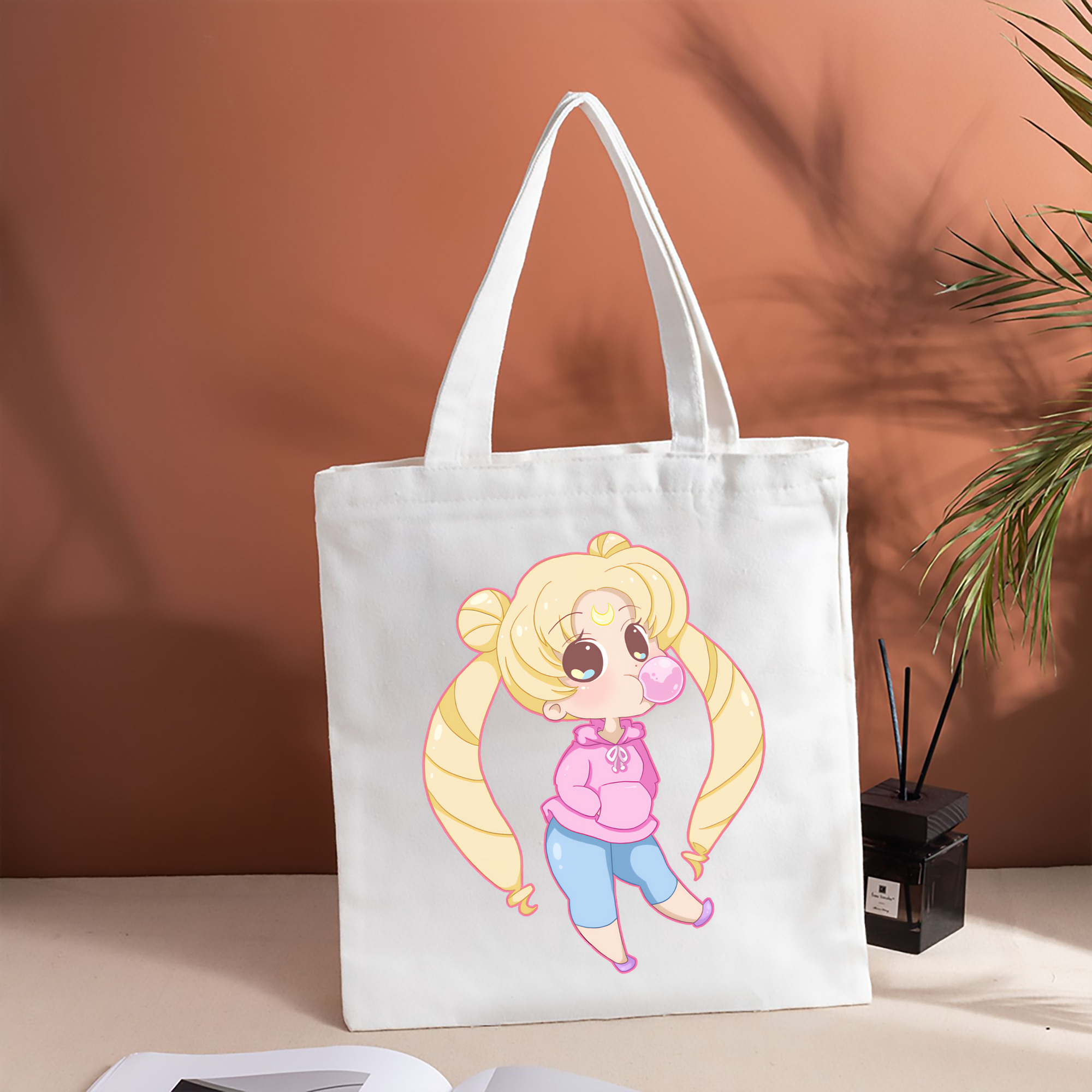 美少女戦士セーラームーン 愛野 美奈子 あいの みなこ Sailor Moon Aino Minako 縦型キャンバス生地手提げバッグ　トートバッグ