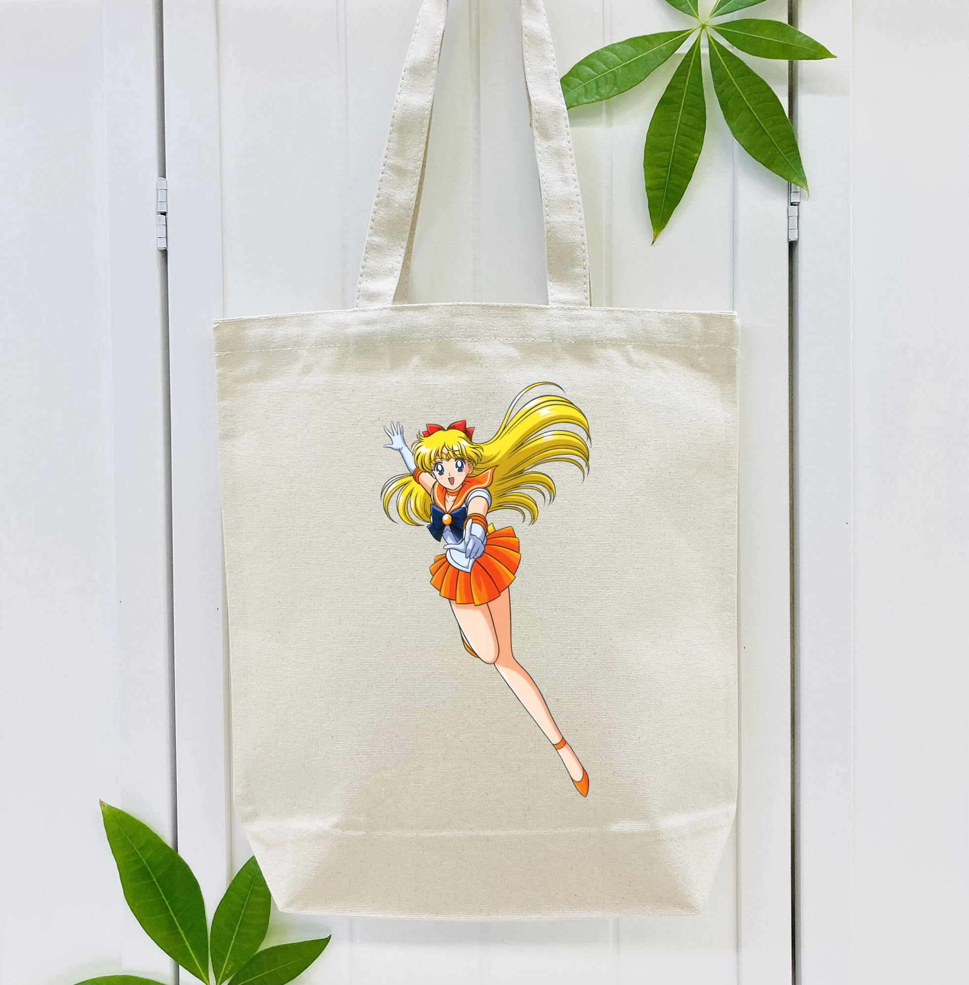 美少女戦士セーラームーン 愛野 美奈子 あいの みなこ Sailor Moon Aino Minako 縦型キャンバス生地手提げバッグ　トートバッグ