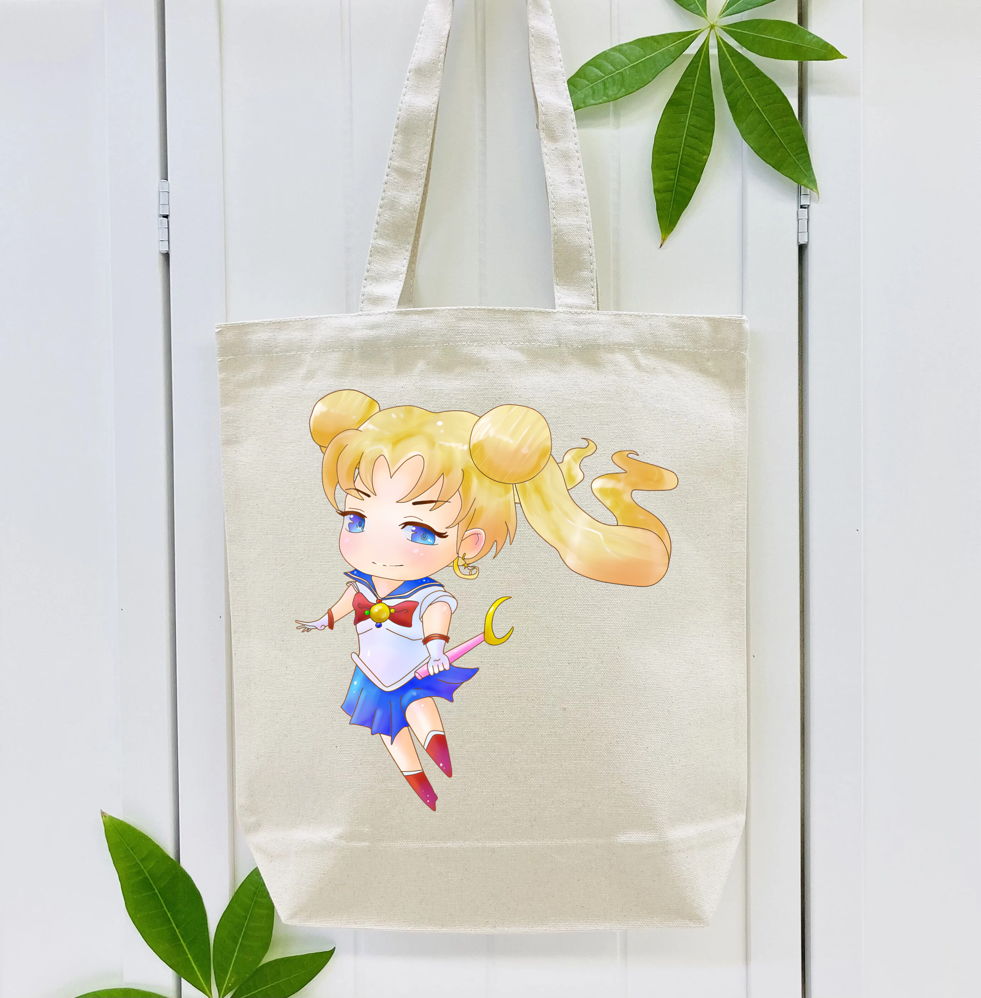 美少女戦士セーラームーン 愛野 美奈子 あいの みなこ Sailor Moon Aino Minako 縦型キャンバス生地手提げバッグ　トートバッグ