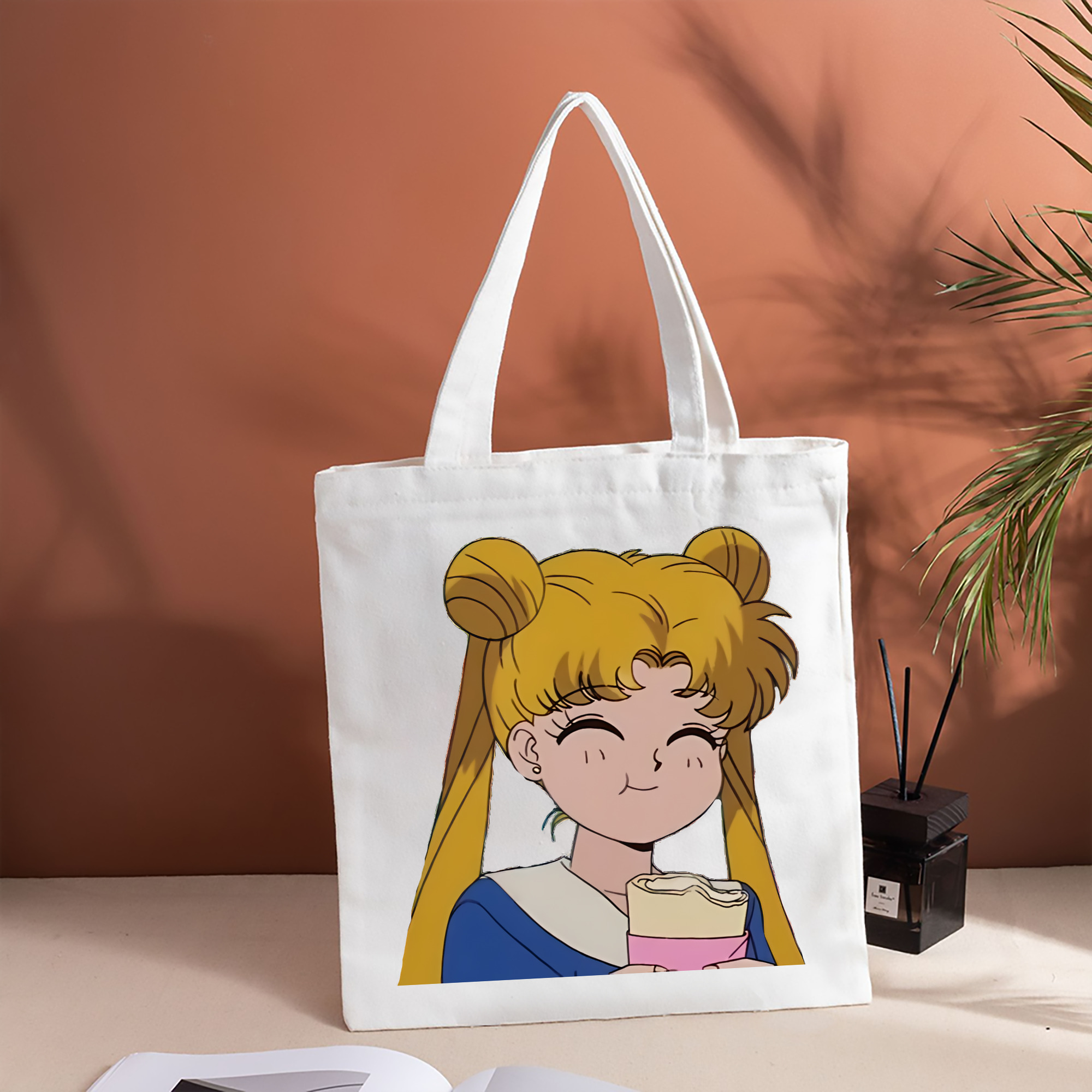美少女戦士セーラームーン 愛野 美奈子 あいの みなこ Sailor Moon Aino Minako 縦型キャンバス生地手提げバッグ　トートバッグ