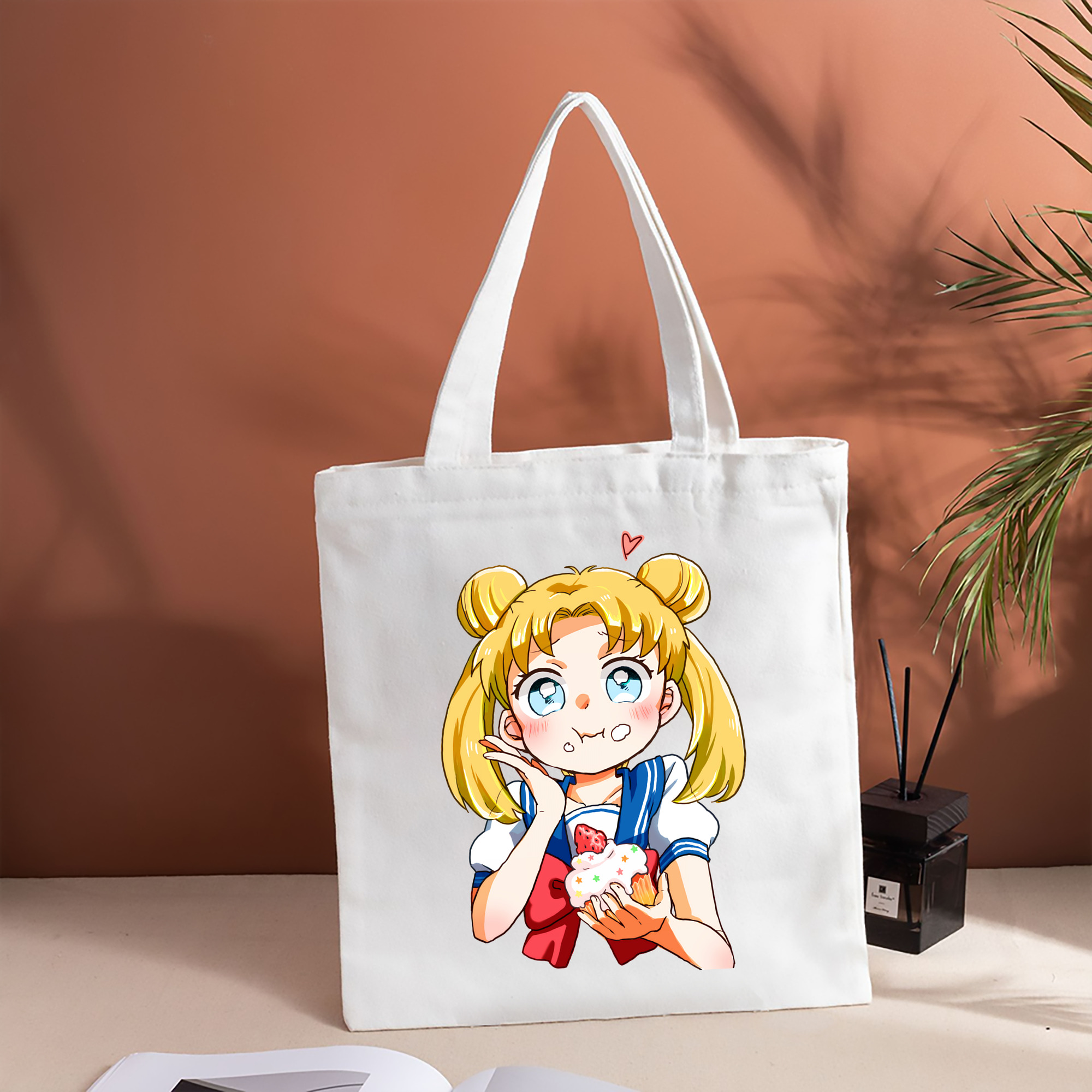 美少女戦士セーラームーン 愛野 美奈子 あいの みなこ Sailor Moon Aino Minako 縦型キャンバス生地手提げバッグ　トートバッグ